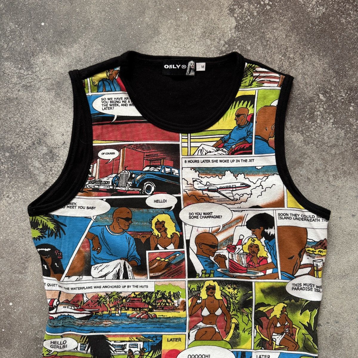 Hysteric Glamour 2000’s Aesthetic Vintage Y2K Glamour Comics Print Tank Top Size M / US 6-8 / IT 42-44 - 2 Thumbnail