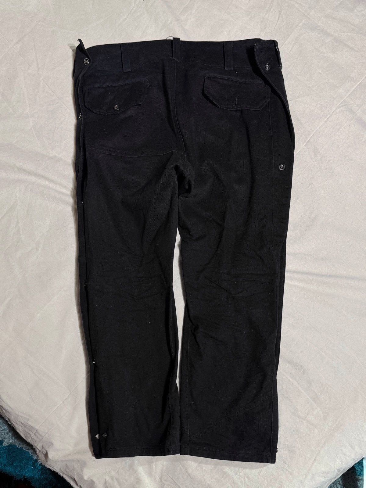 Yohji Yamamoto AW04 Y’S SNAP CLOSURE WIDE LEG PANTS BUTTON TROUSERS BAGGY Size US 35 - 2 Thumbnail