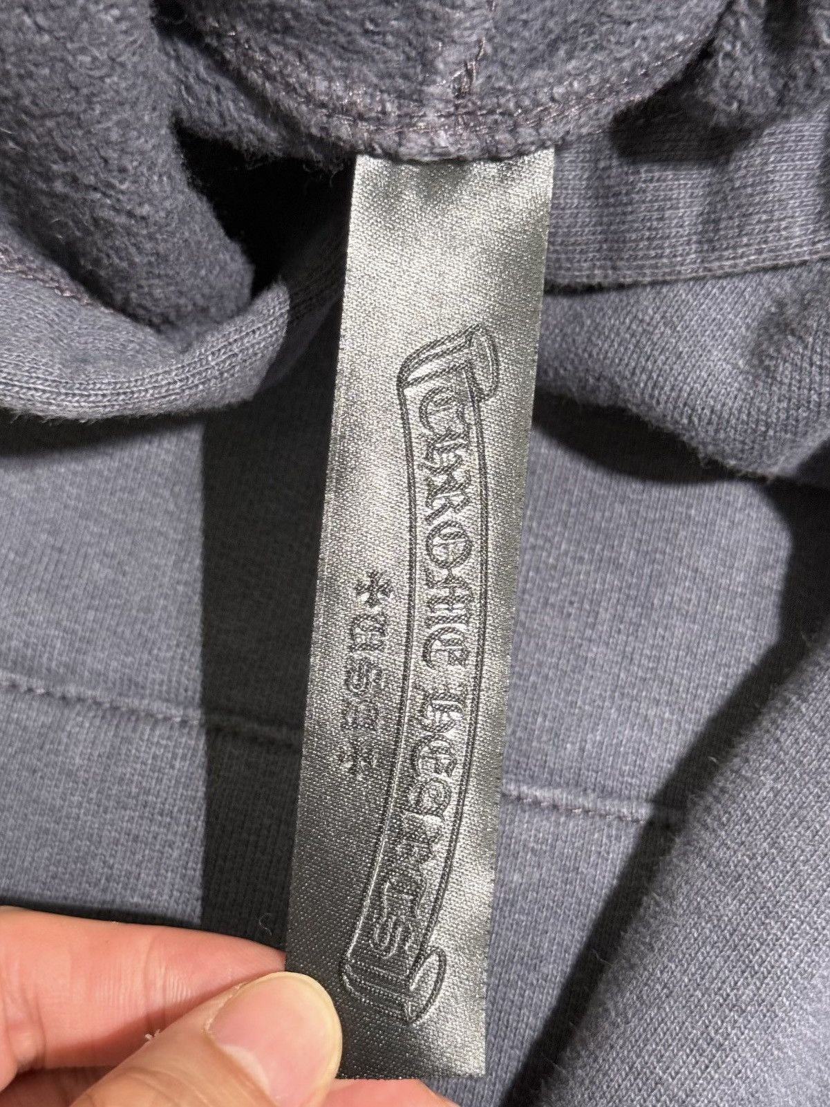 Chrome Hearts Chrome Hearts XL Triple Cross Leather Patches Navy Hoodie Size US XL / EU 56 / 4 - 5 Thumbnail