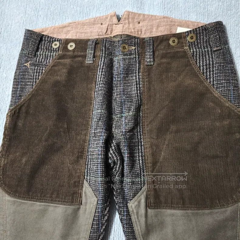 Junya Watanabe Junya Watanabe size L Wool corduroy patchwork checkered tr Size US 27 - 3 Thumbnail
