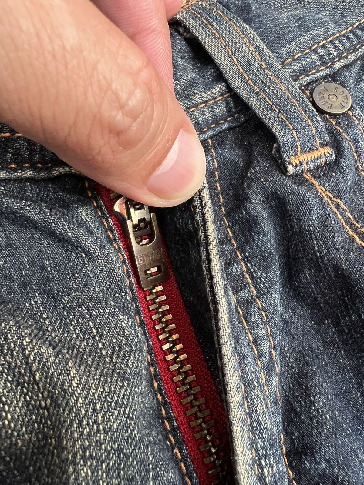 Edwin × If Six Was Nine × Japanese Brand EDWIN 503 BLUE TRIP PUNK JEANS VERY RARE Size US 31 - 9 Thumbnail