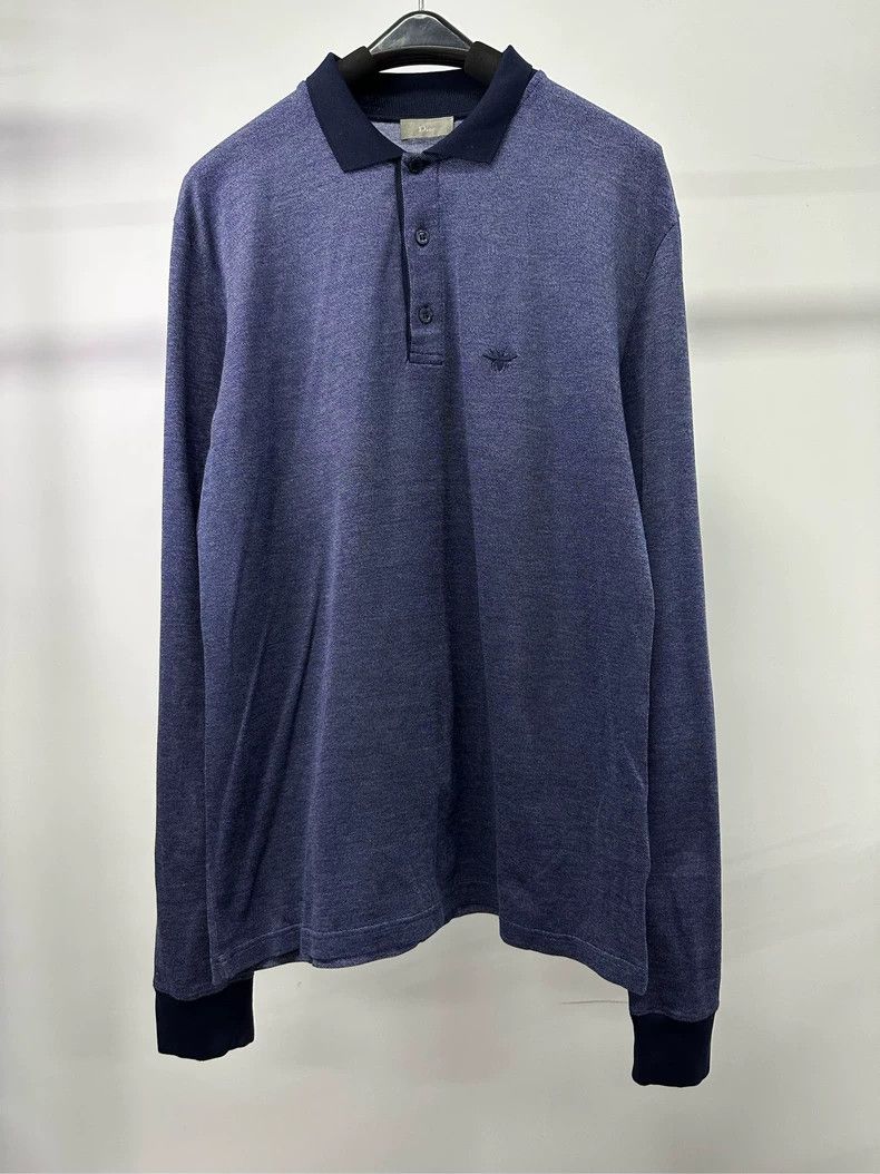 Dior Dior Little bee embroidery long-sleeved polo shirt 2501-Ne Size US M / EU 48-50 / 2 - 1 Thumbnail