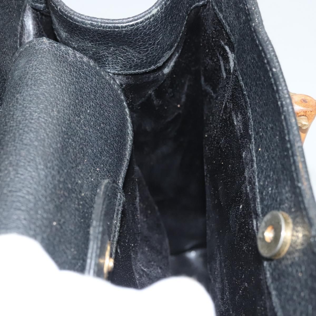 Gucci GUCCI Bamboo Hand Bag Suede Black Gold Size ONE SIZE - 20 Thumbnail