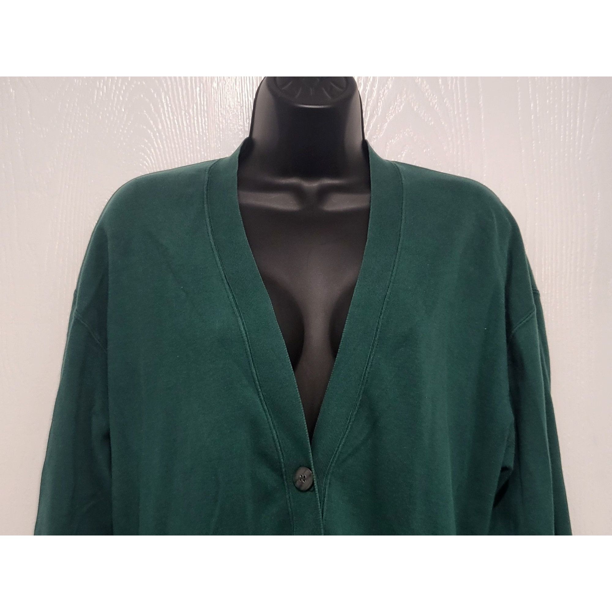 Vintage Vintage Westbound Cardigan Sweater Women Sz M Cotton Green P Size M / US 6-8 / IT 42-44 - 2 Thumbnail