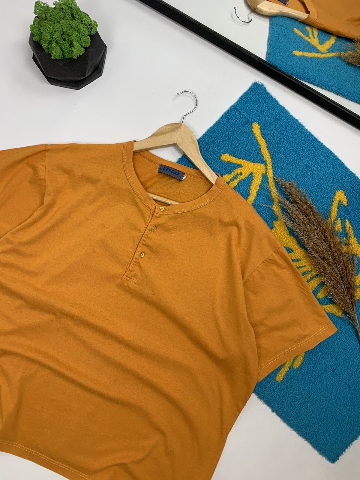 Designer × Kenzo × Vintage Vintage Kenzo Basic Oversize Orange T-Shirt Size US XL / EU 56 / 4 - 3 Thumbnail
