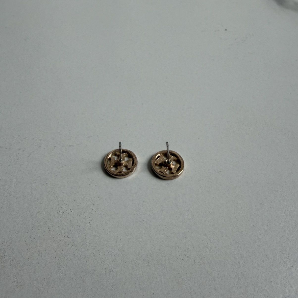 Tory Burch Tory Burch Miller Logo Stud Earrings Gold Plated Size ONE SIZE - 2 Thumbnail