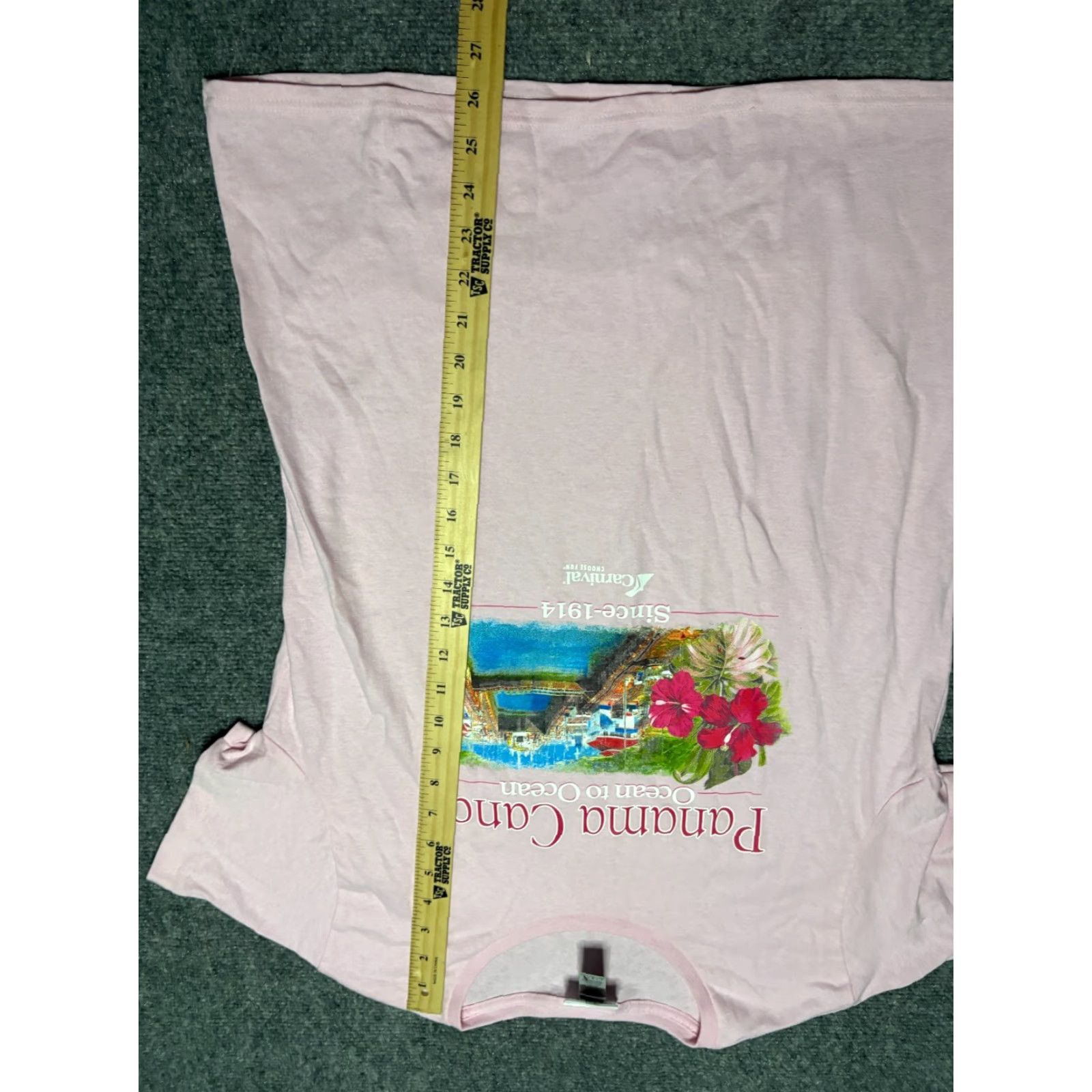 Vintage Carnival Panama Canal T Shirt Women L Pink Short Sleeve Adult Womens Large L Size L / US 10 / IT 46 - 2 Thumbnail
