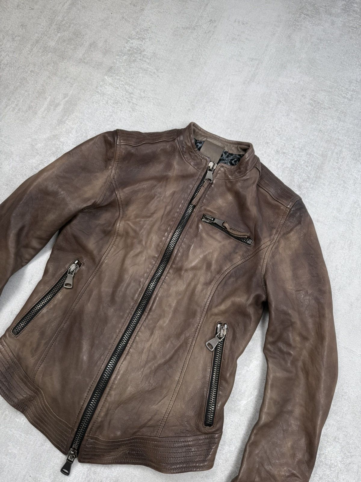 Vintage EMPRESA Milano leather jacket archive opium Rick style y2k Size XS / US 0-2 / IT 36-38 - 4 Thumbnail