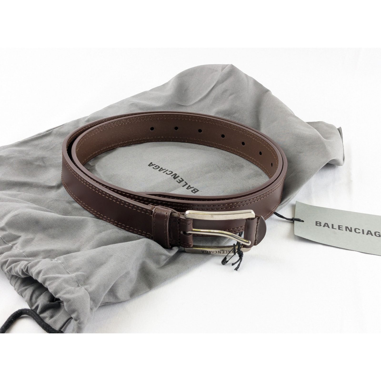 Balenciaga o1rshd1 Q:2 /Size:100cm/ Natural Calf AS Jeans Stitch Belt Size 38 - 11 Thumbnail