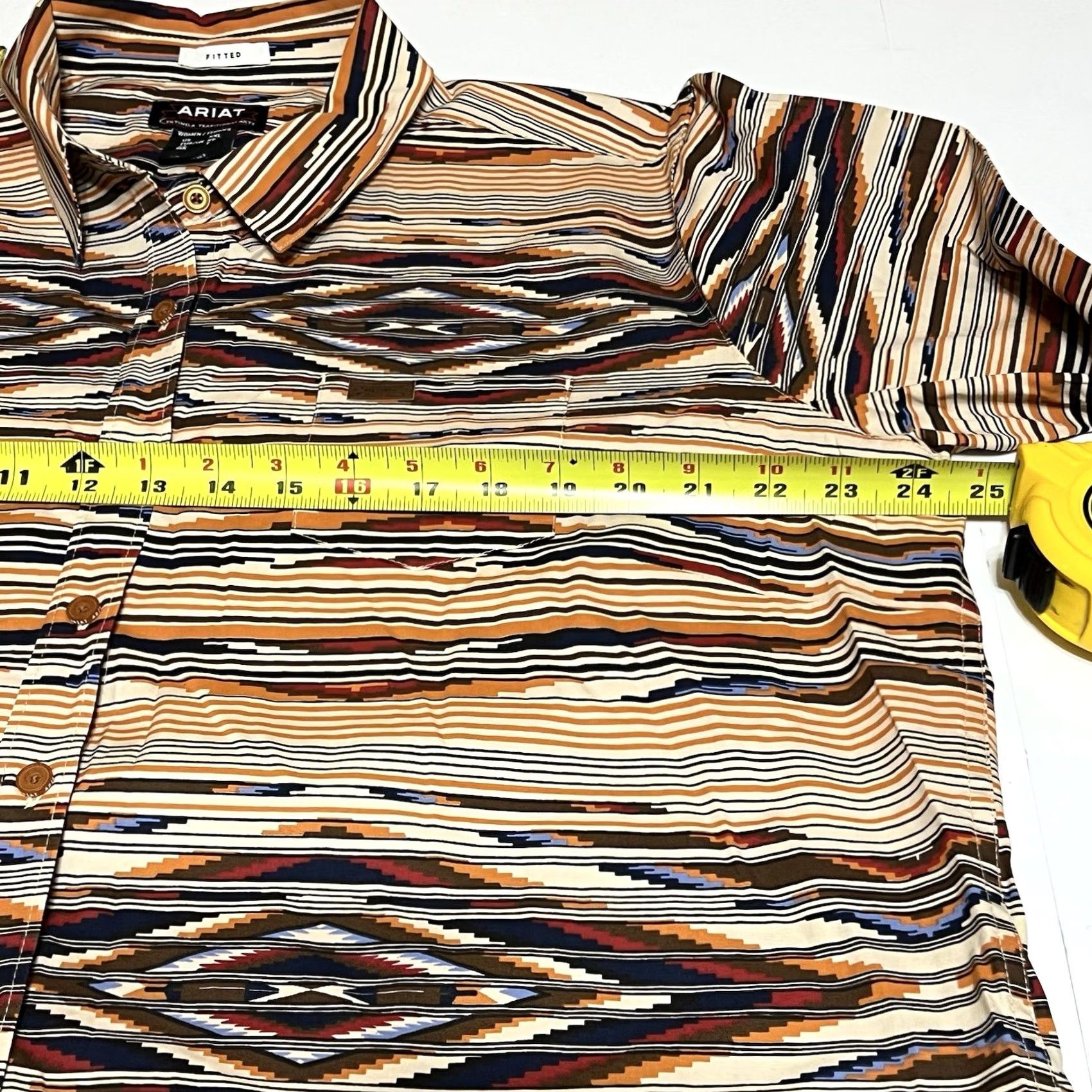 Ariat Ariat Womens Button Shirt XXL Western Aztec Long Sleeve Fitted Kirb y Size XXL / US 16-18 / IT 52-54 - 6 Thumbnail