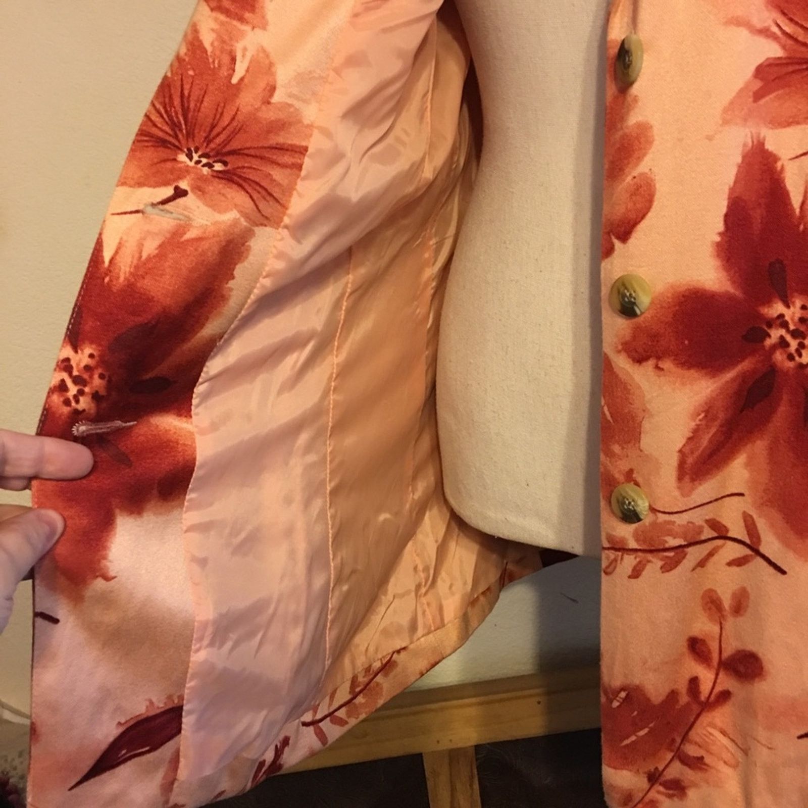 Vintage Newport News floral soft lined jacket 16 Size XXL / US 16-18 / IT 52-54 - 5 Thumbnail