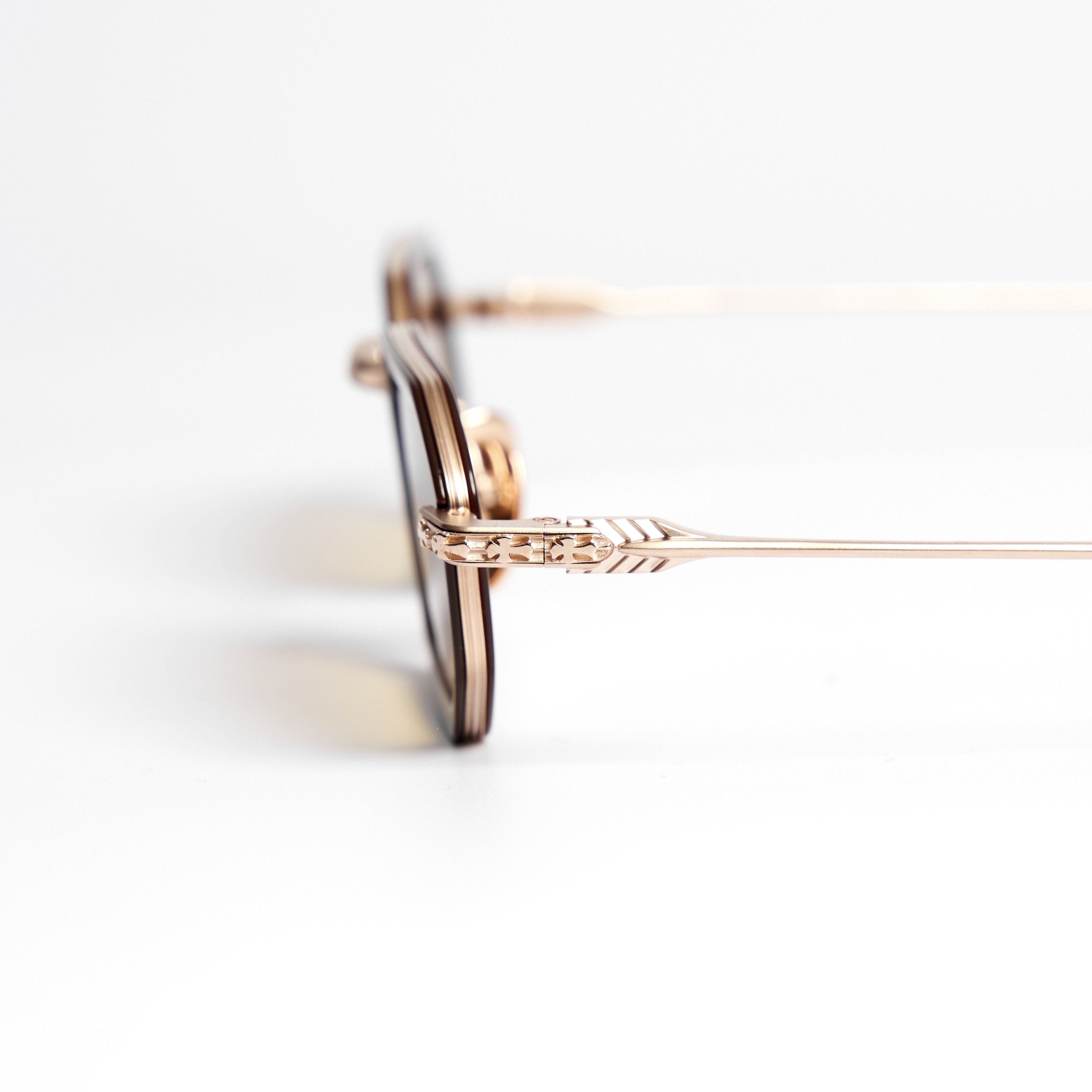 Chrome Hearts CHROME HEARTS STYLIDA CLASSIC BROWN/MATTE GOLD PLATED SUN Size ONE SIZE - 4 Thumbnail