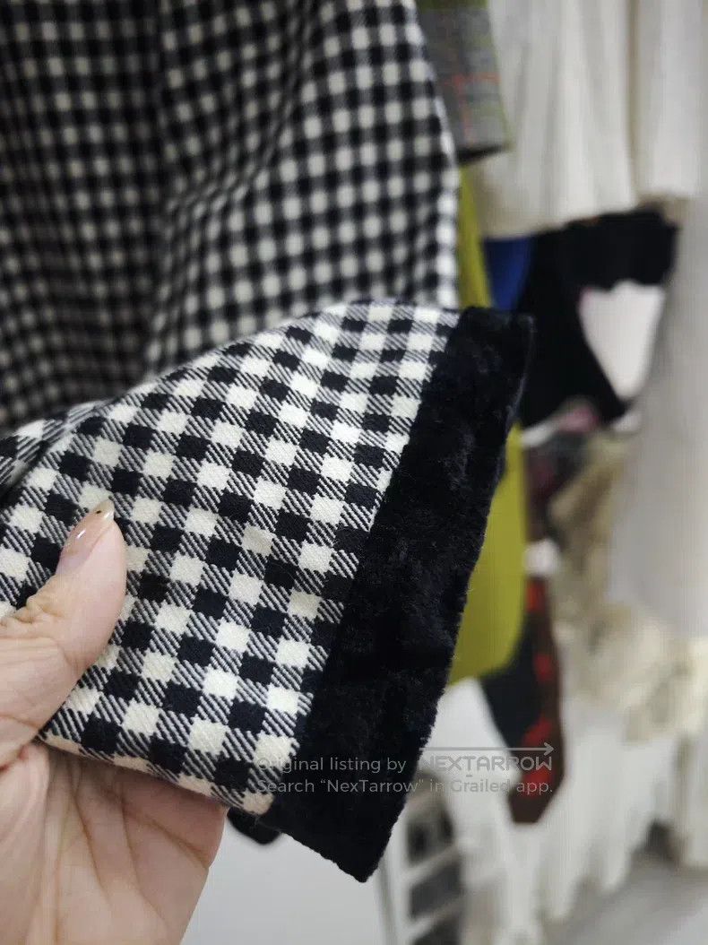 Comme des Garcons Comme Des Garcons Plaid Velvet Peter Pan Collar Jacket Size M / US 6-8 / IT 42-44 - 4 Thumbnail