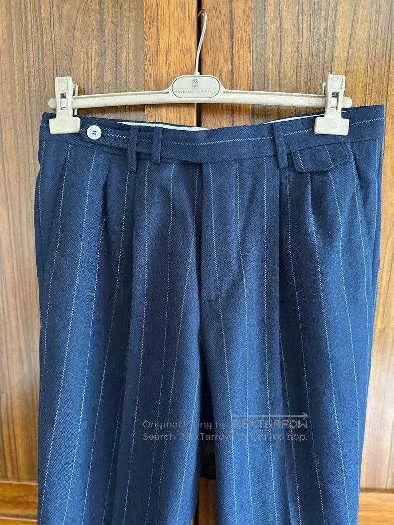 Brunello Cucinelli Brunello Cucinelli Men's Striped Trousers. Size US 32 / EU 48 - 4 Thumbnail
