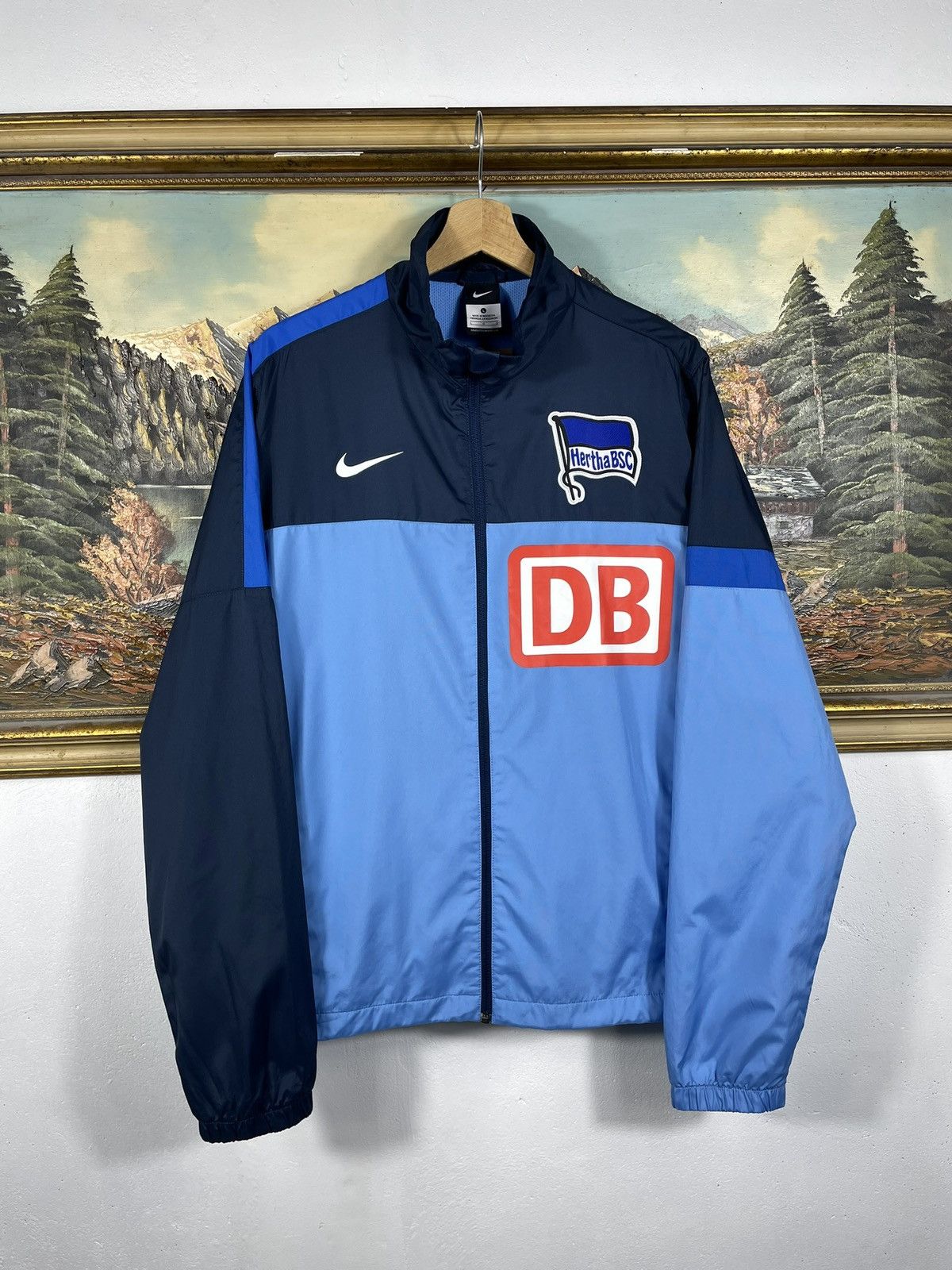 Nike × Vintage Hertha BSC Nike Jacket Soccer Jersey Bundesliga Vintage Y2k Size US L / EU 52-54 / 3 - 1 Thumbnail