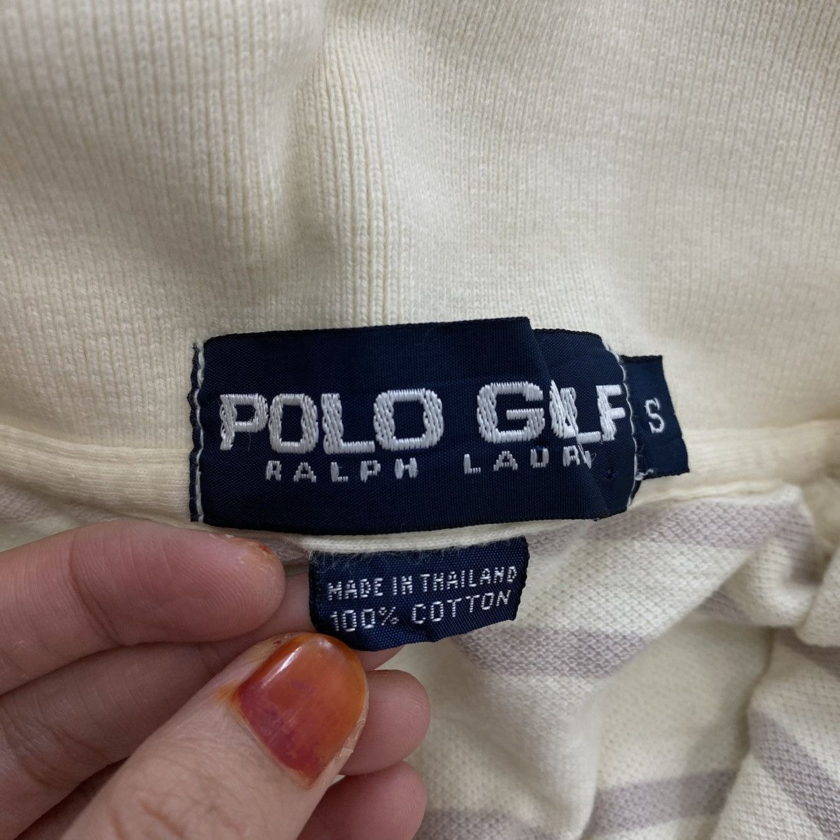 Polo Ralph Lauren POLO GOLF Ralph Lauren Stripes Design Cream Polo Shirt Size US S / EU 44-46 / 1 - 4 Thumbnail