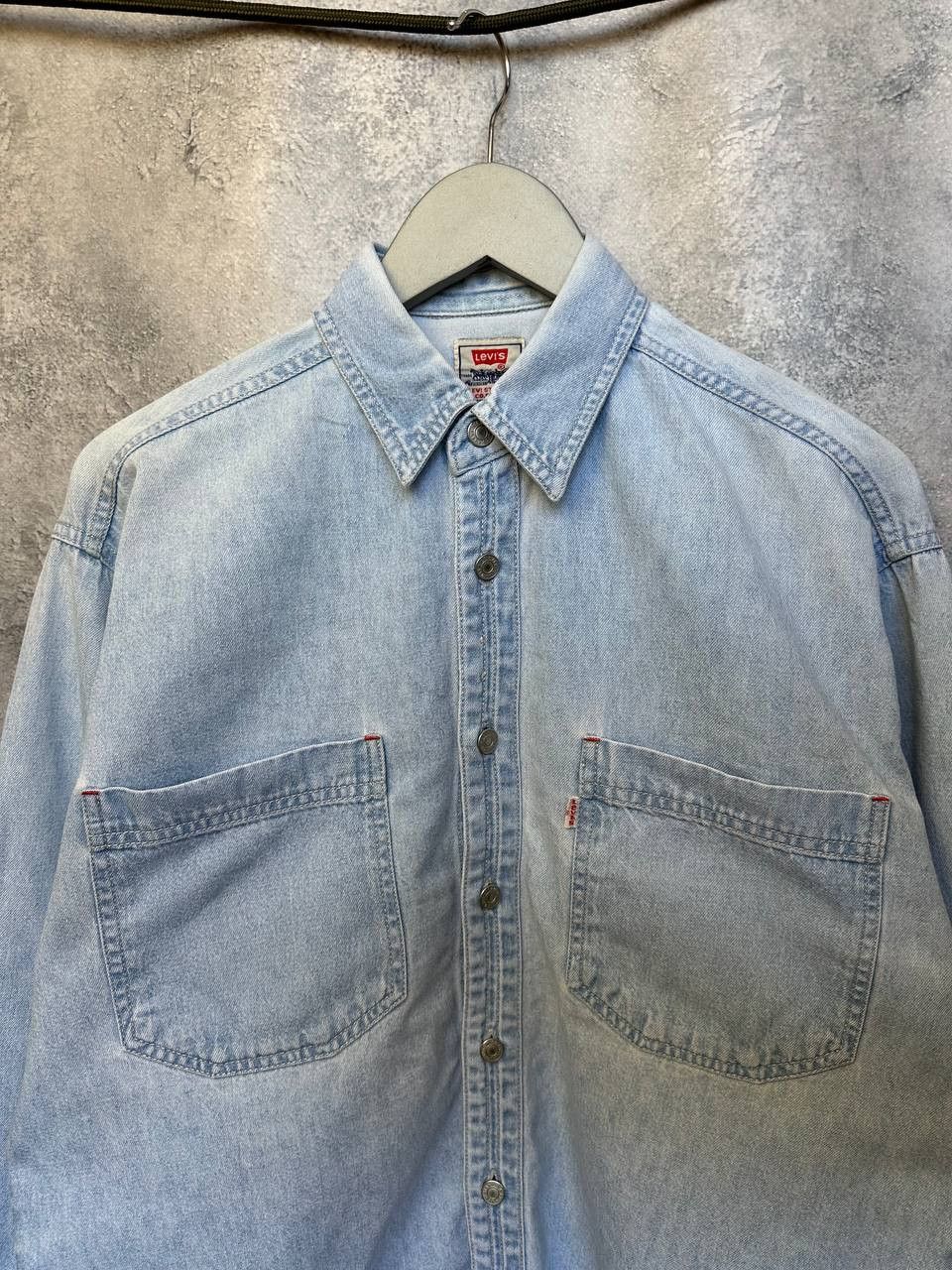 Levi's Vintage Clothing Levi's Denim Work Shirt with Blank Tab Rare 80s/90s Vintage Size US XL / EU 56 / 4 - 5 Thumbnail