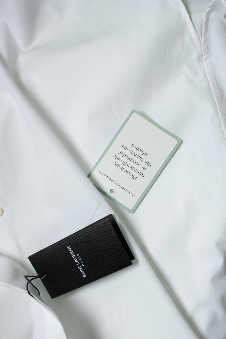 Saint Laurent Paris Saint Laurent, Basic white shirt with round neck Size US L / EU 52-54 / 3 - 7 Thumbnail