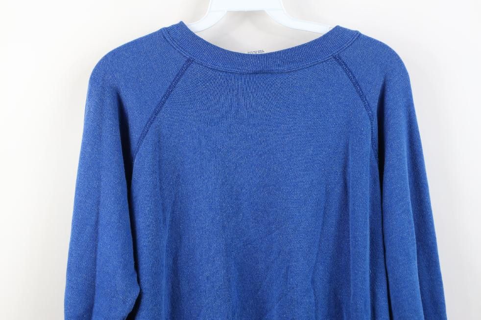 Vintage Vintage 70s 80s Streetwear Raglan Sweatshirt Royal Blue USA Size US L / EU 52-54 / 3 - 10 Thumbnail