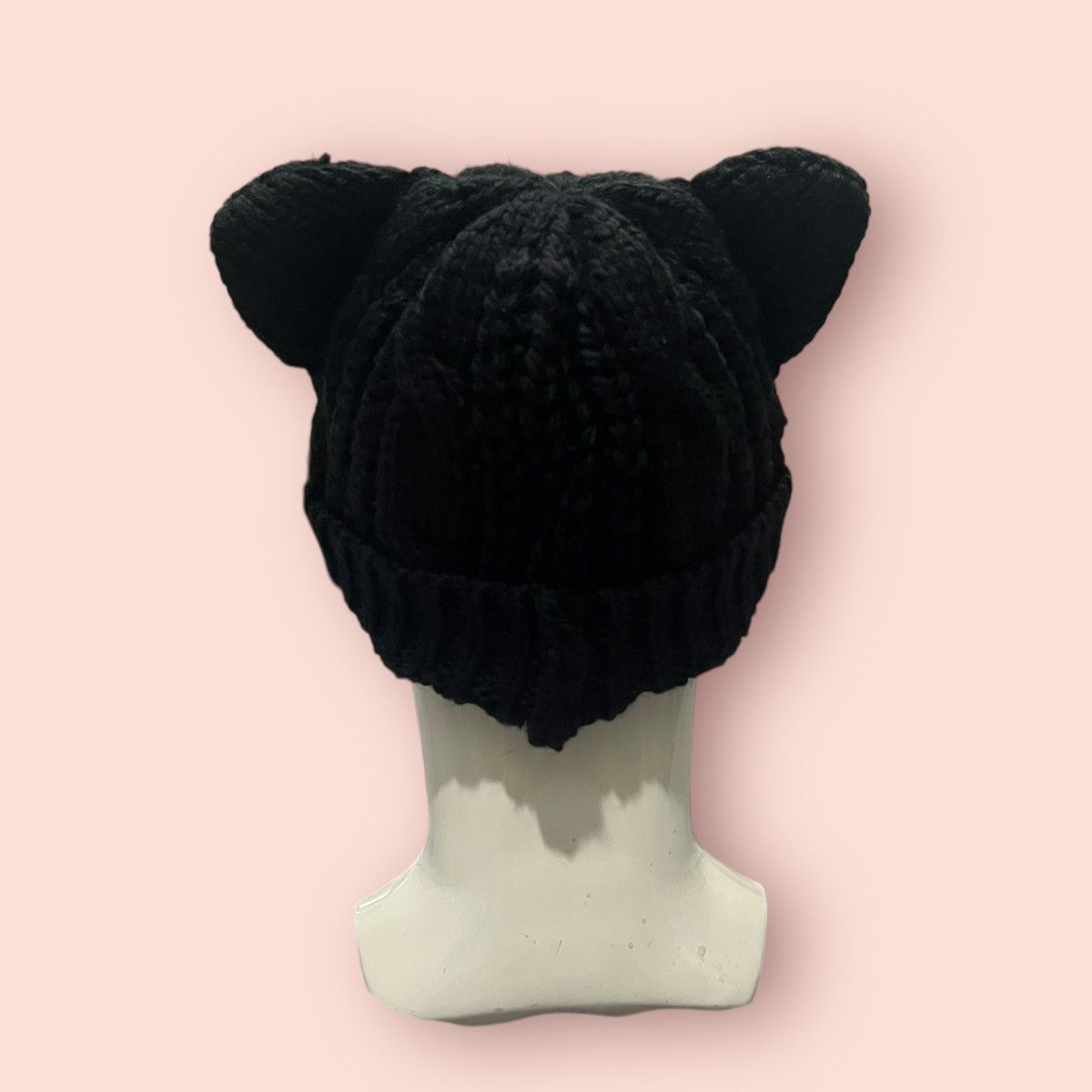 Japanese Brand VINTAGE CAT EARS KNITTED BEANIE Size ONE SIZE - 8 Thumbnail