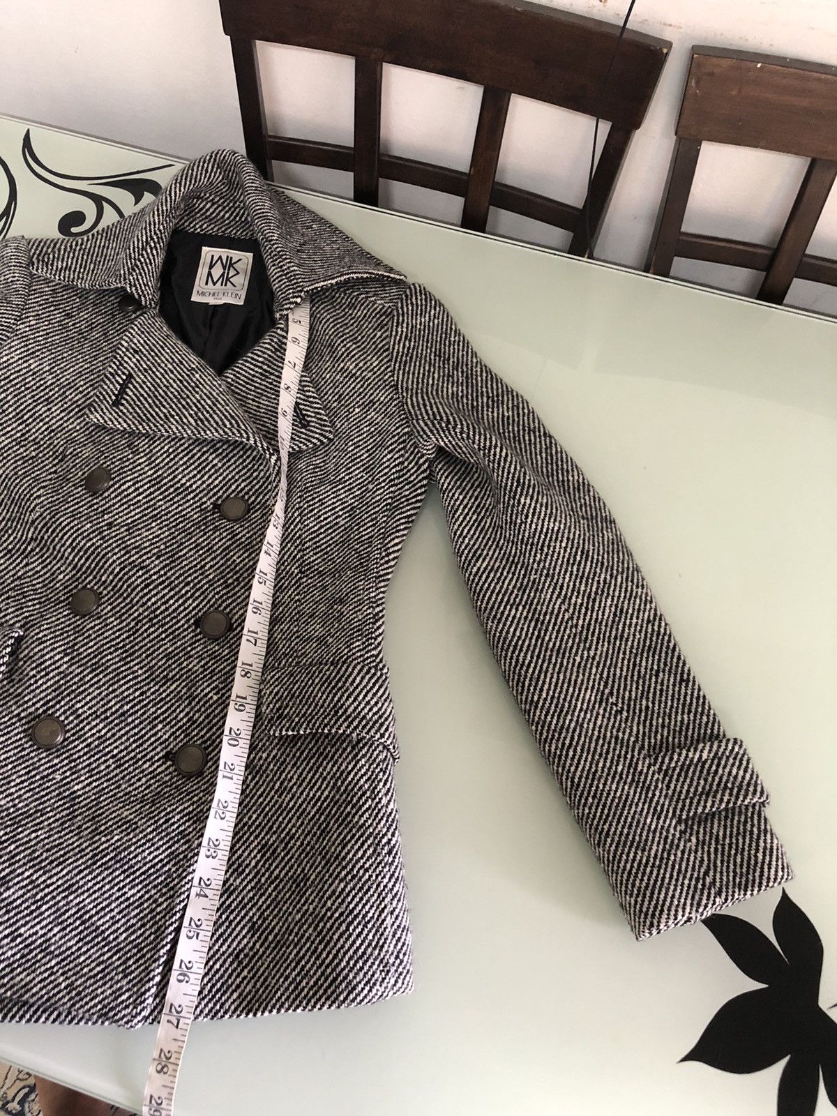 Michel Klein Vintage Michel Klein Wool Double Collar Jacket Size XS / US 0-2 / IT 36-38 - 20 Thumbnail