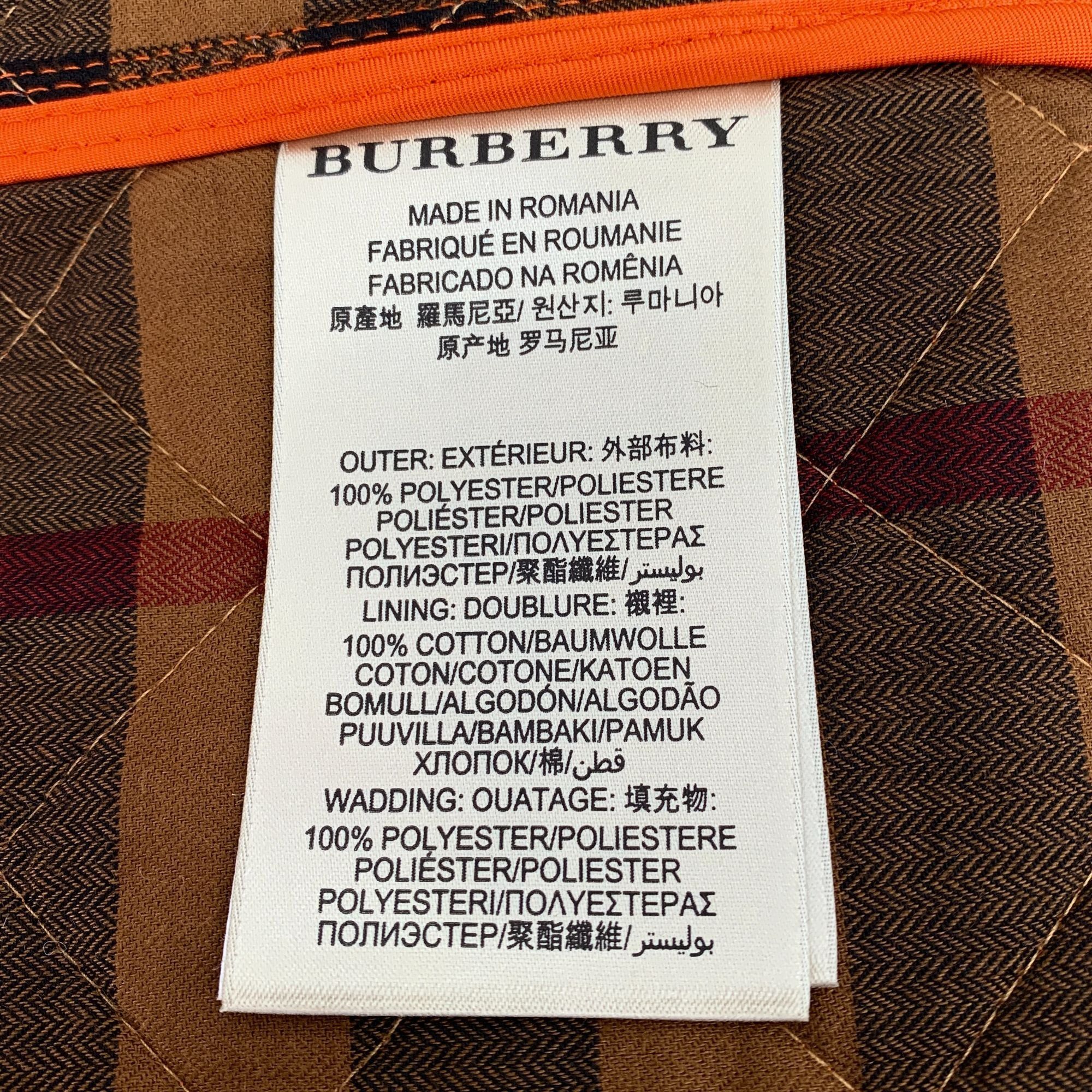 Burberry Burberry Brit Orange Quilted Jacket Size S Cotton/Polyester Size S / US 4 / IT 40 - 3 Thumbnail