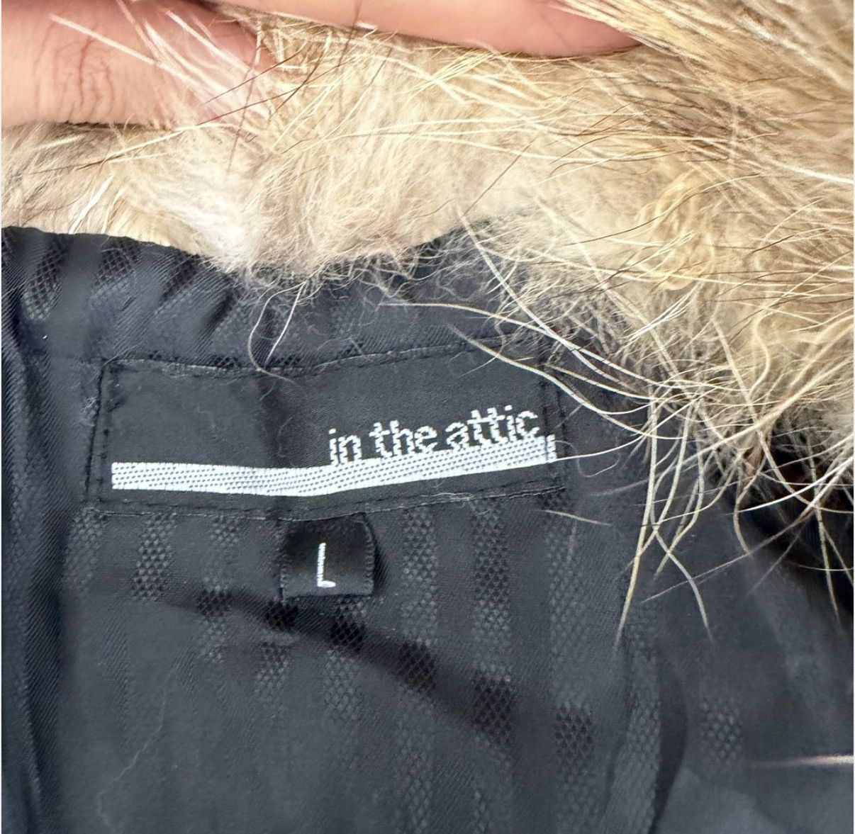 In The Attic In The Attic Denim Jacket Fur Collar rabbit fur y2k grunge Size US L / EU 52-54 / 3 - 2 Thumbnail