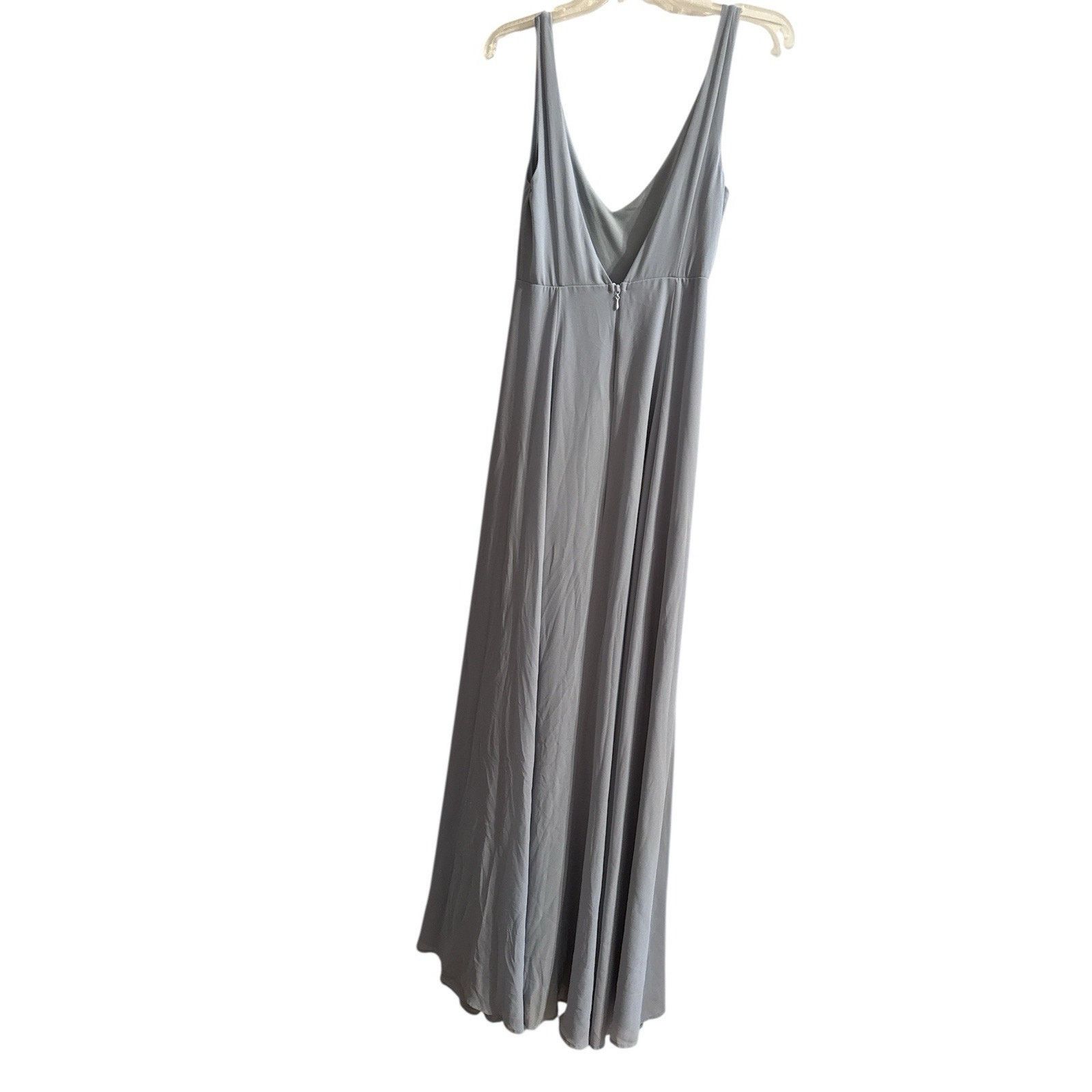 Show Me Your MuMu Show Me Your Mumu Jenn Maxi Dress XS Silver Sage Blue Formal Size XS / US 0-2 / IT 36-38 - 6 Thumbnail