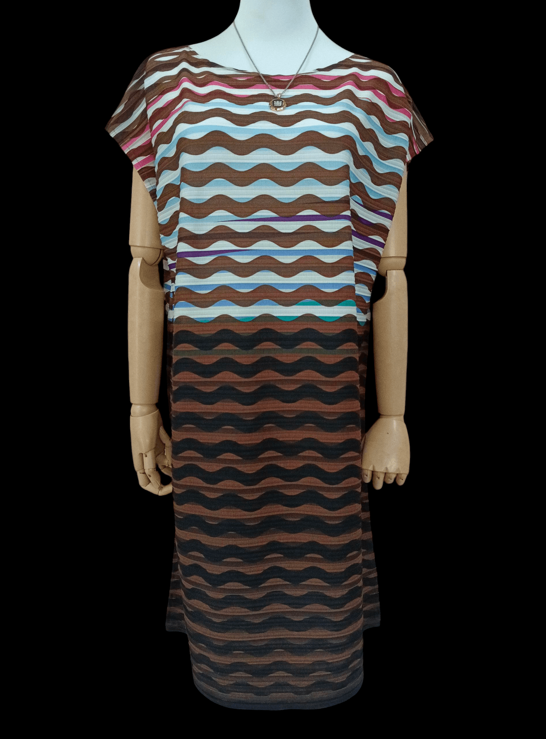 ISSEY MIYAKE STRIPE DRESS(SIZE 2)