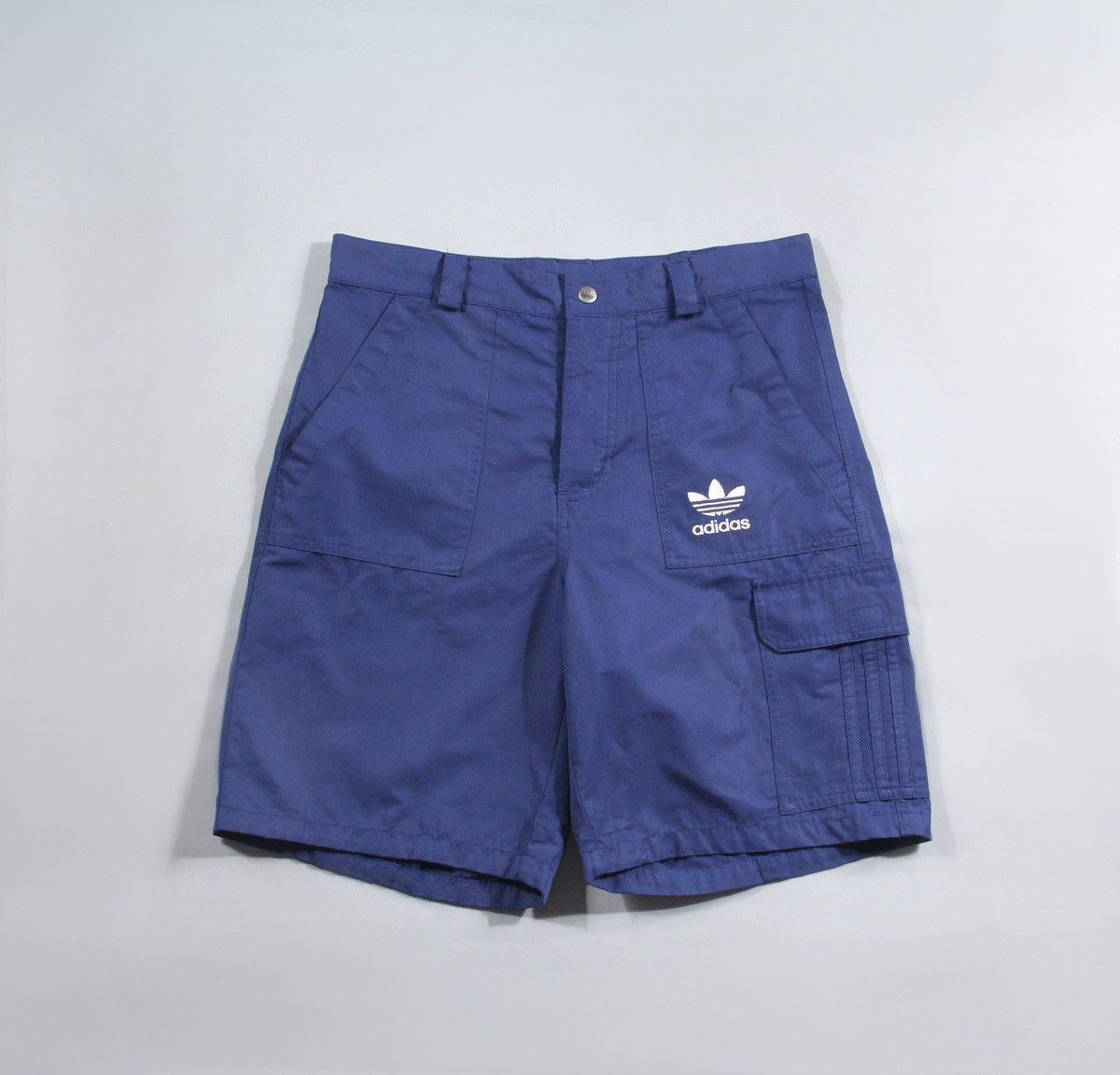 Adidas Adidas Vintage 90s Originals Shorts Nylon Blue Navy Rare S Size US 30 / EU 46 - 1 Thumbnail