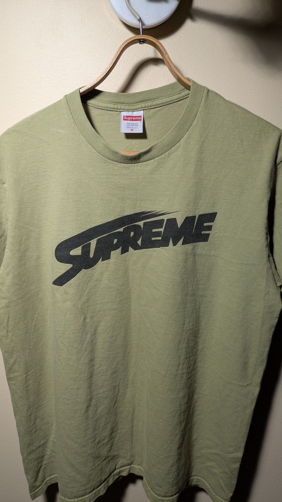 Supreme Supreme Logo T-Shirt – Olive Green Size US M / EU 48-50 / 2 - 2 Thumbnail