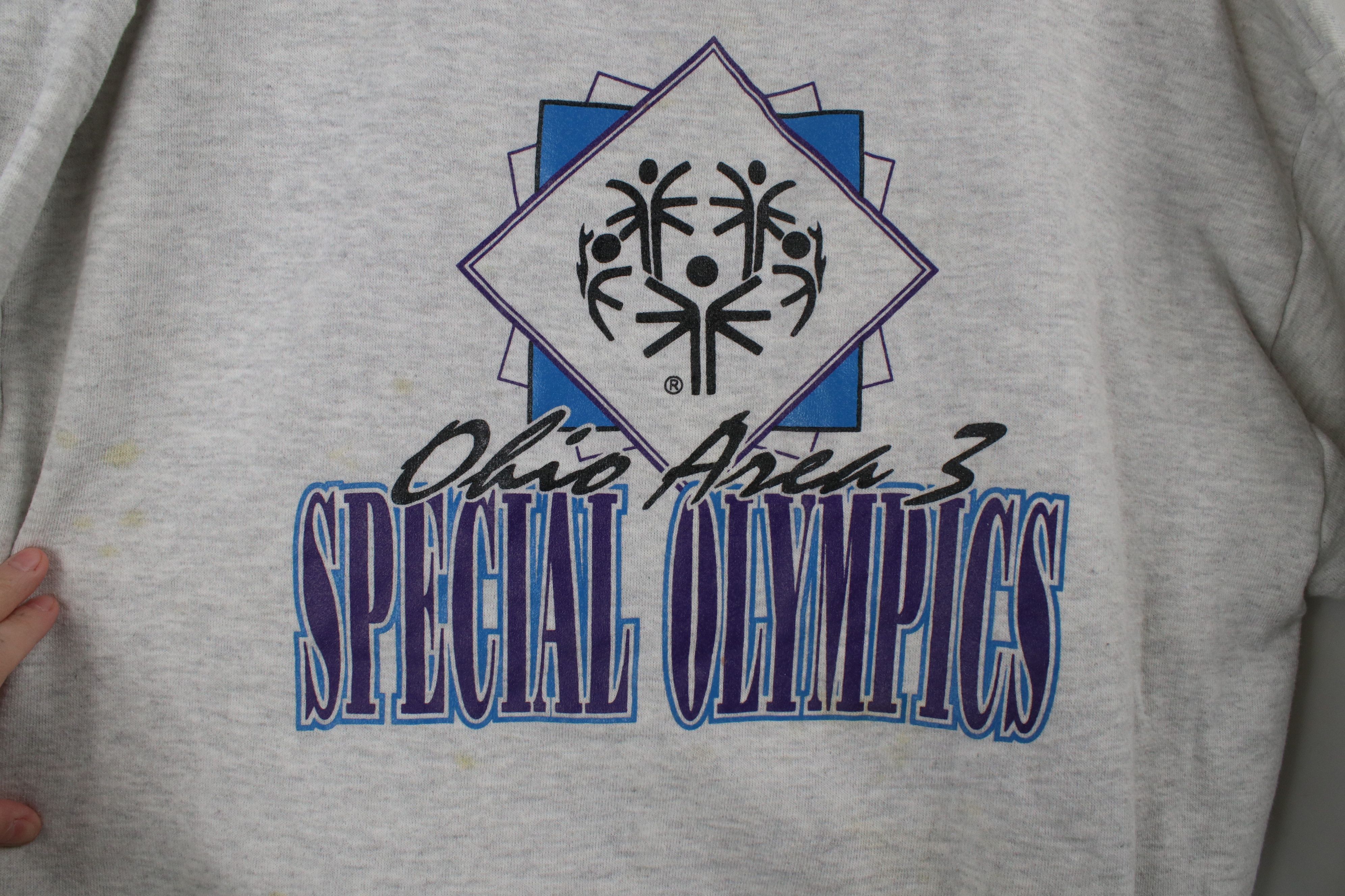 Vintage Vintage 90s Spell Out Special Olympics Ohio Sweatshirt Gray Size US XL / EU 56 / 4 - 4 Thumbnail