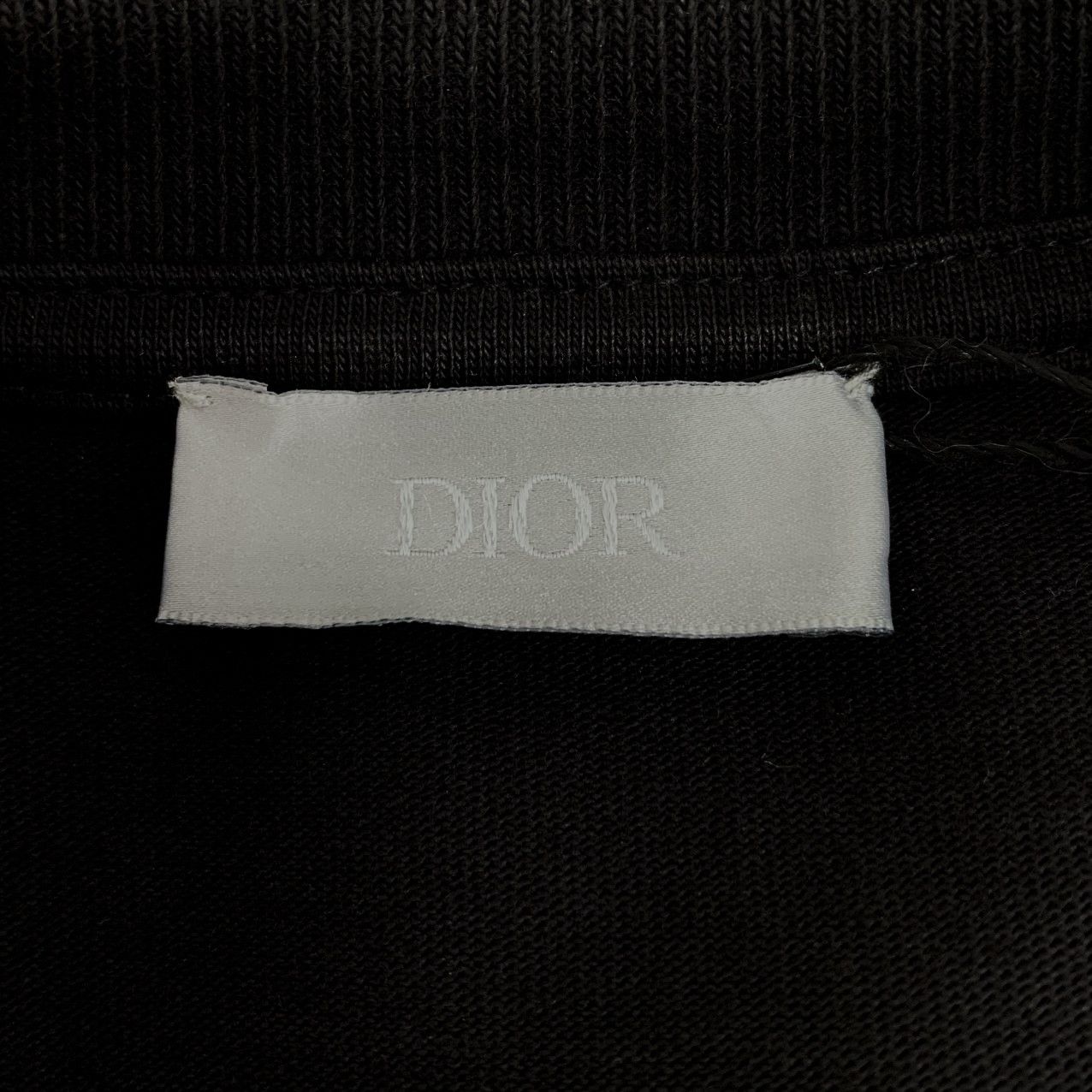 Dior Dior Black Cotton Logo Embroidered Trim T-Shirt (Size XS) Size US XS / EU 42 / 0 - 5 Thumbnail