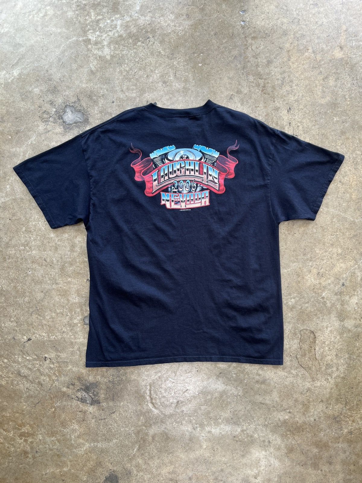 Harley Davidson Vintage 2006 Panhead Laughlin Ace Biker Girl Tee XL Size US XL / EU 56 / 4 - 5 Thumbnail