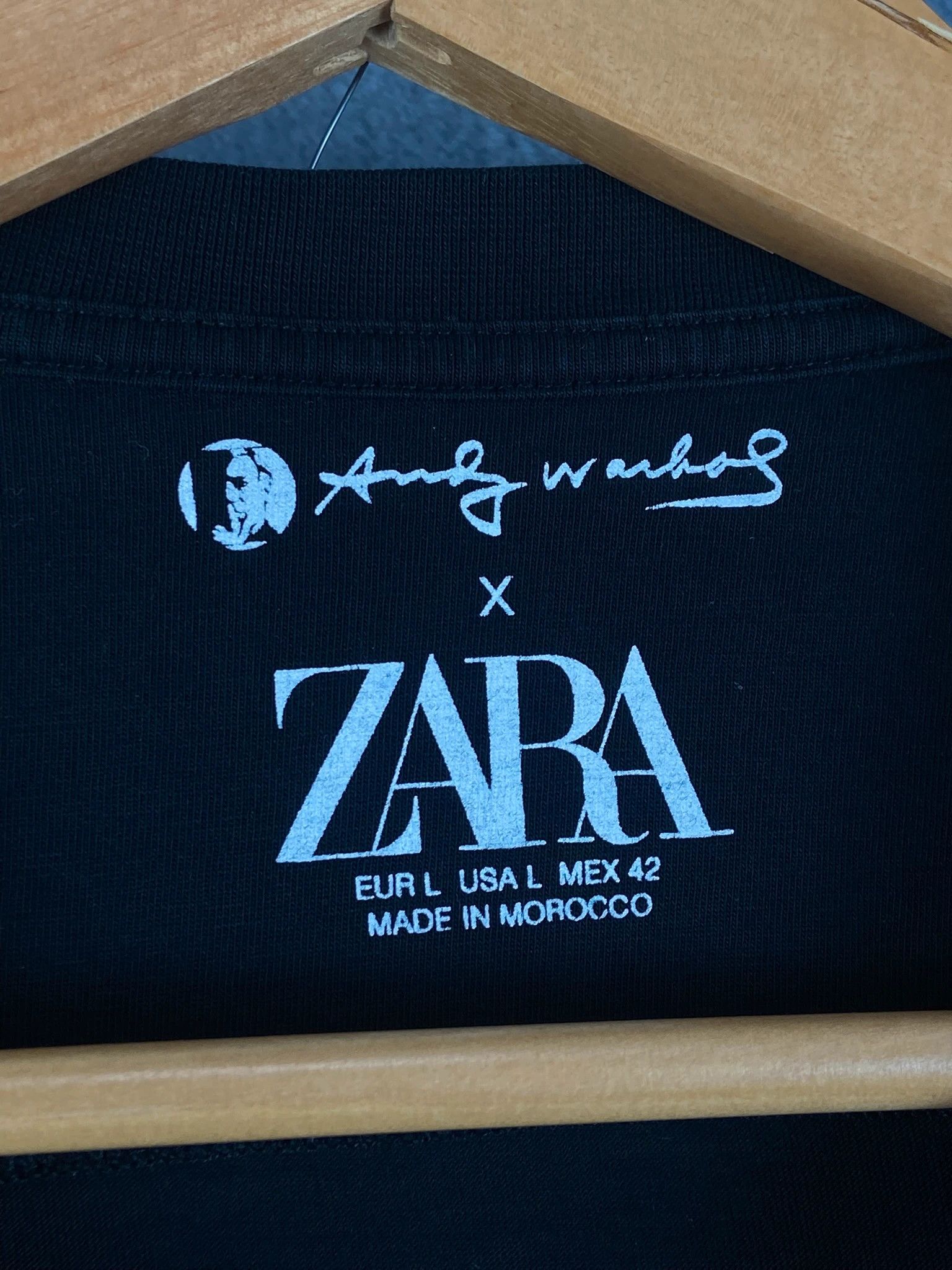 Zara Zara x Andy Warhol Black Skull Graphic Tee L Size US L / EU 52-54 / 3 - 5 Thumbnail