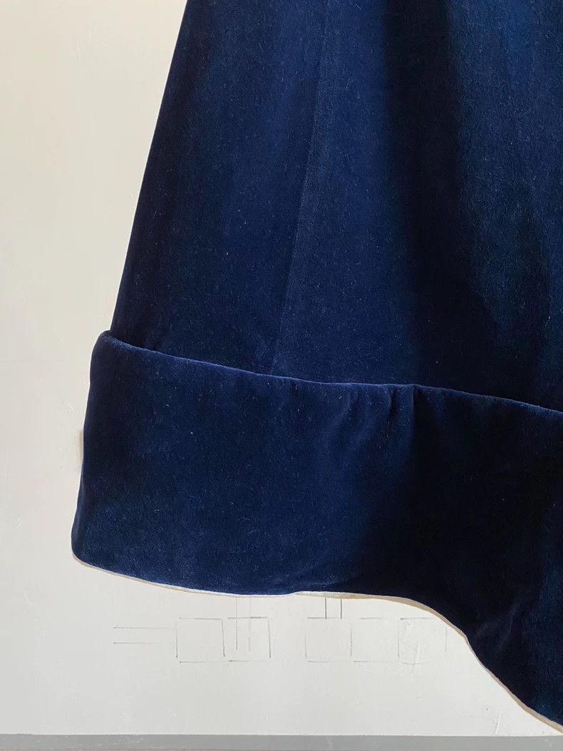 Comme des Garcons Comme Des Garcons size M Blue Velvet Asymmetric Deconstruct Size 25" / US 0 / IT 36 - 4 Thumbnail