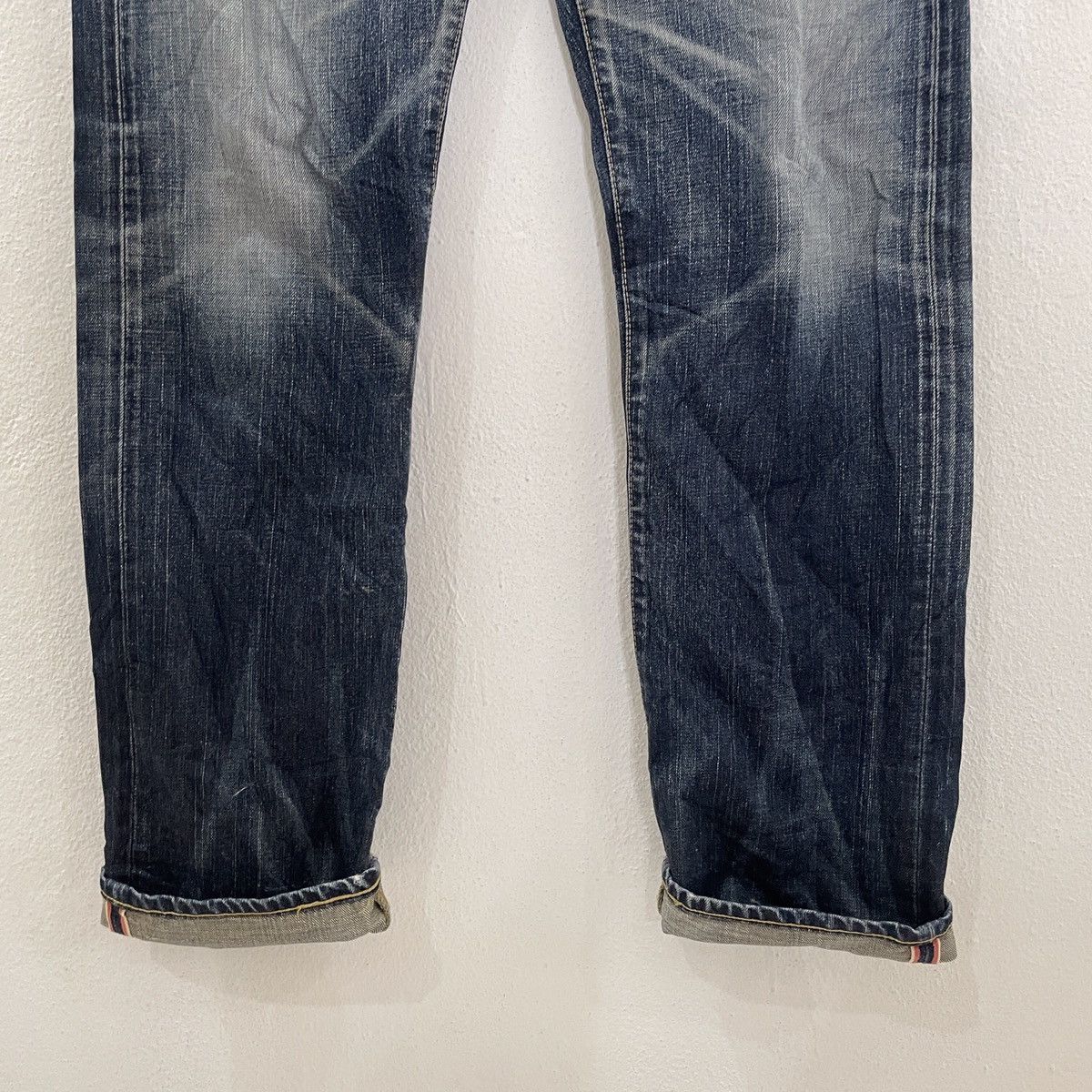 Edwin Redline‼️Vintage Edwin Selvedge Distressed Denim Size US 35 - 4 Thumbnail