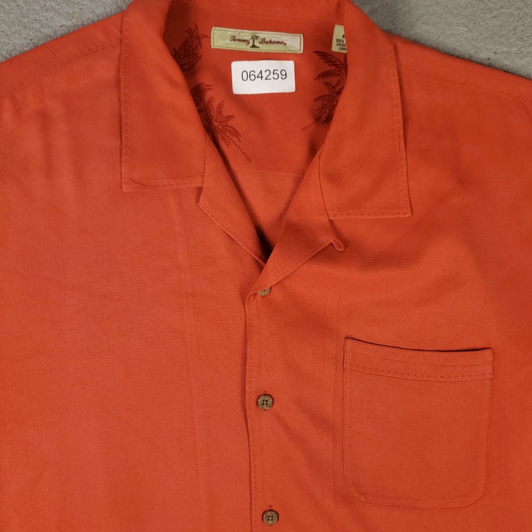 Tommy Bahama Tommy Bahama Hawaiian Shirt Orange Silk Button-Up Short Sleeve Mens XL Aloha Classic Size US XL / EU 56 / 4 - 2 Thumbnail