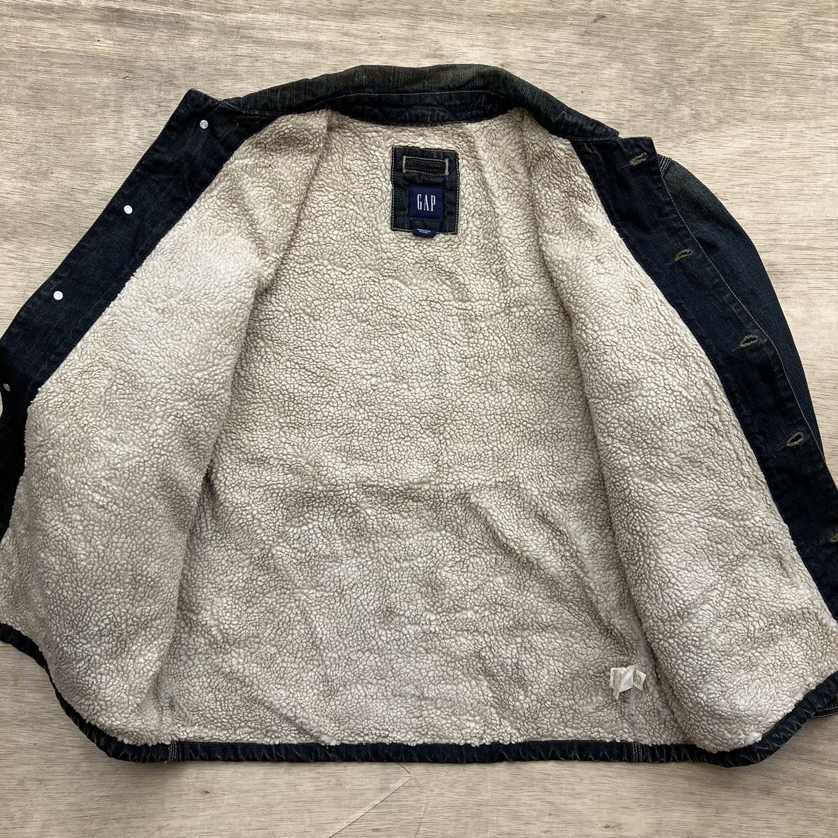 Gap × Vintage GAP WORK WEAR DENIM CHORE SHERPA JACKET Size US L / EU 52-54 / 3 - 8 Thumbnail