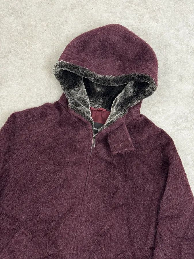 Emporio Armani AW2014 Emporio Armani Burgundy Eco Fur Hooded Jacket Size US M / EU 48-50 / 2 - 6 Thumbnail
