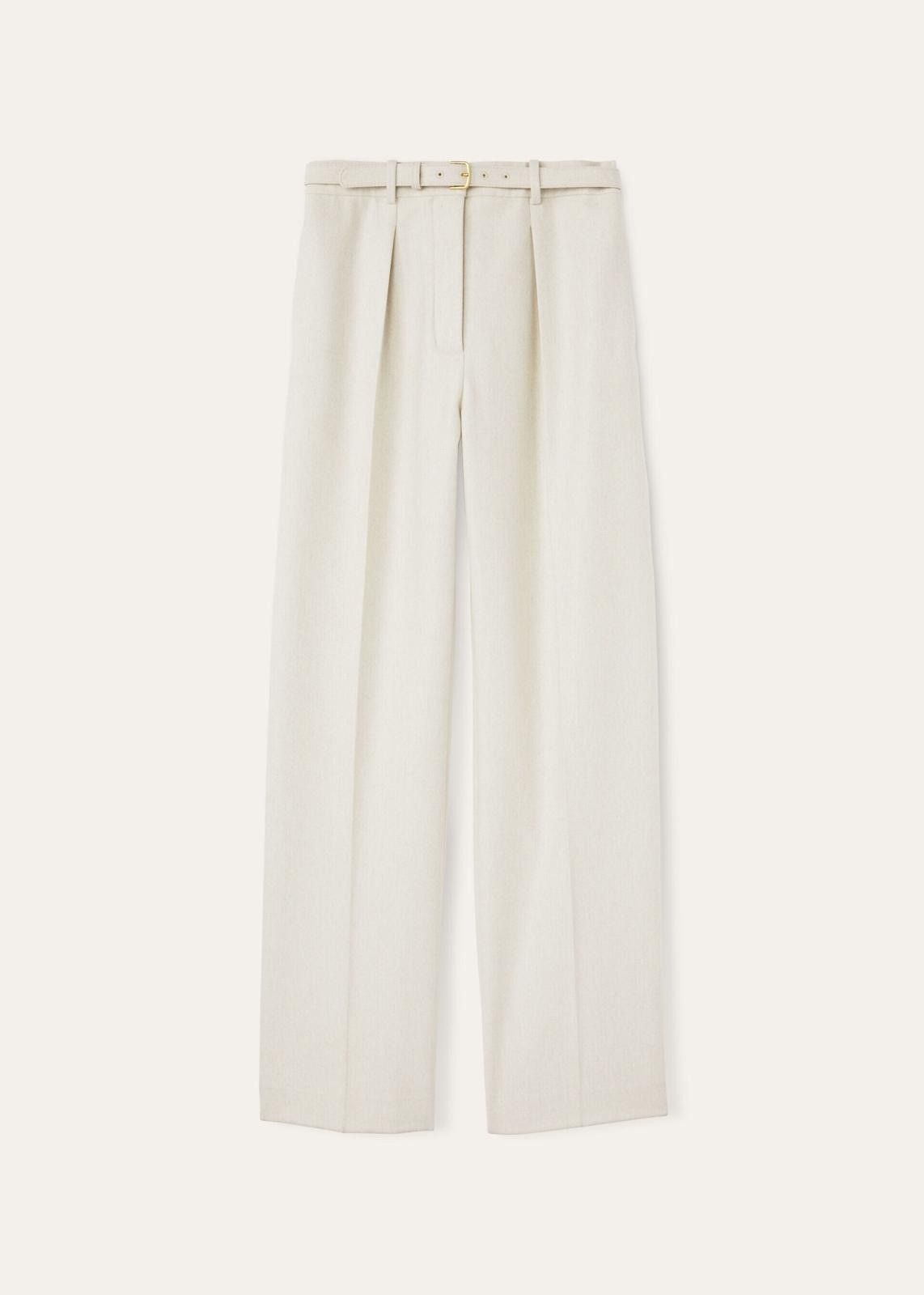 Loro Piana o1srvl11e1125 FAO3557 Edward Trousers in White Size 28" / US 6 / IT 42 - 1 Thumbnail