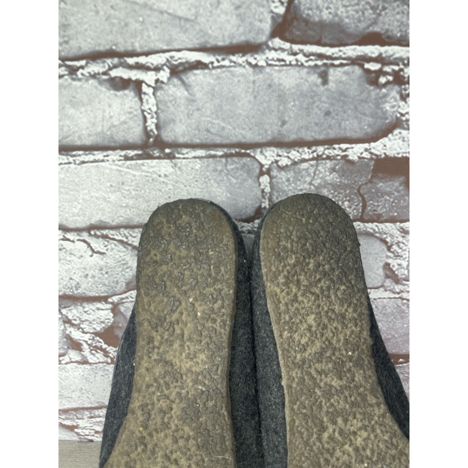 Tory Burch Tory Burch Billy Charcoal Gray Wool Logo Lamb Fur Slipper Fl Size US 6 / IT 36 - 18 Thumbnail
