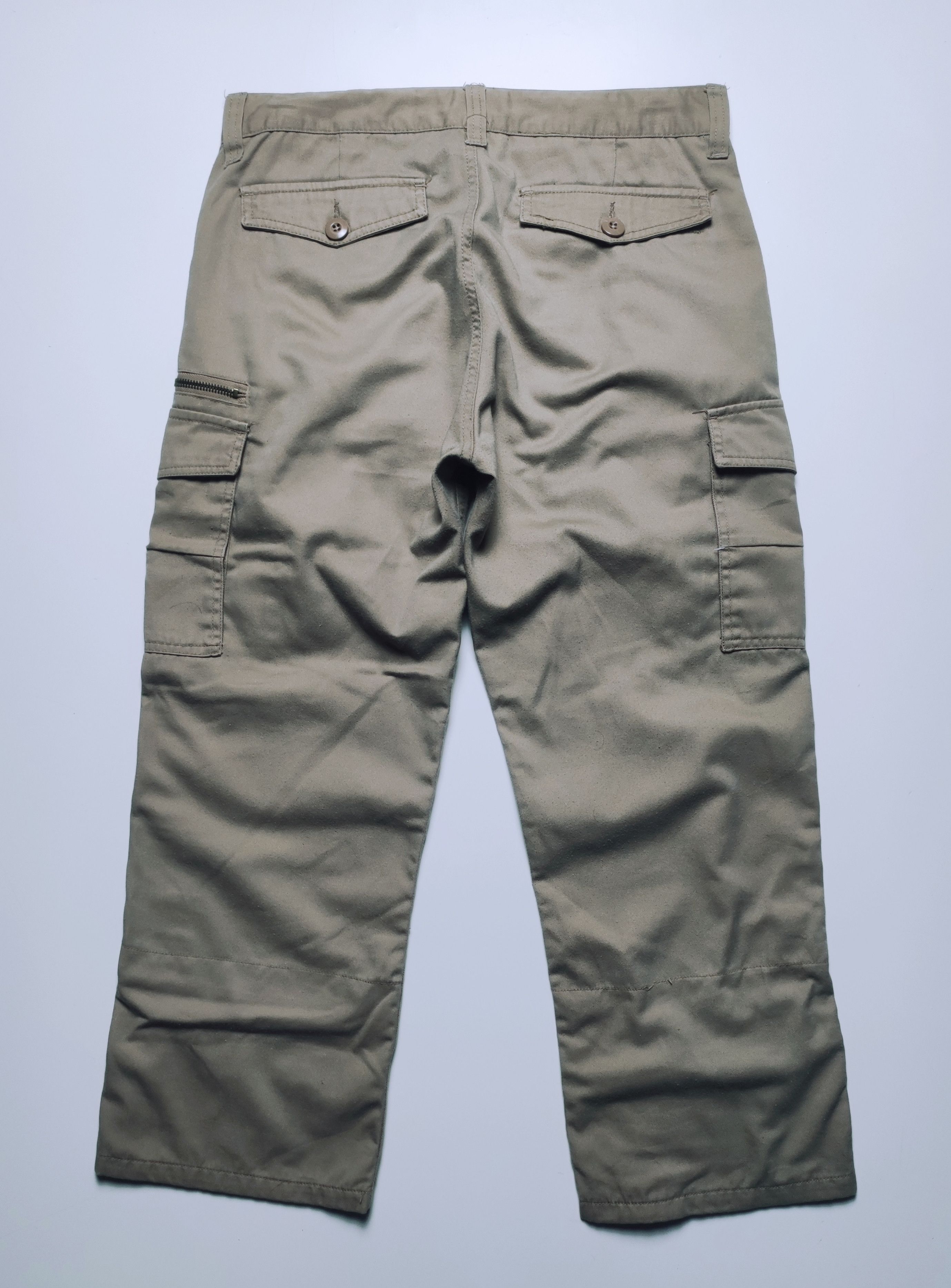 Japanese Brand Nylaus Punk Inspired Multipocket Cargo 4/5 Pants Size US 31 - 3 Thumbnail