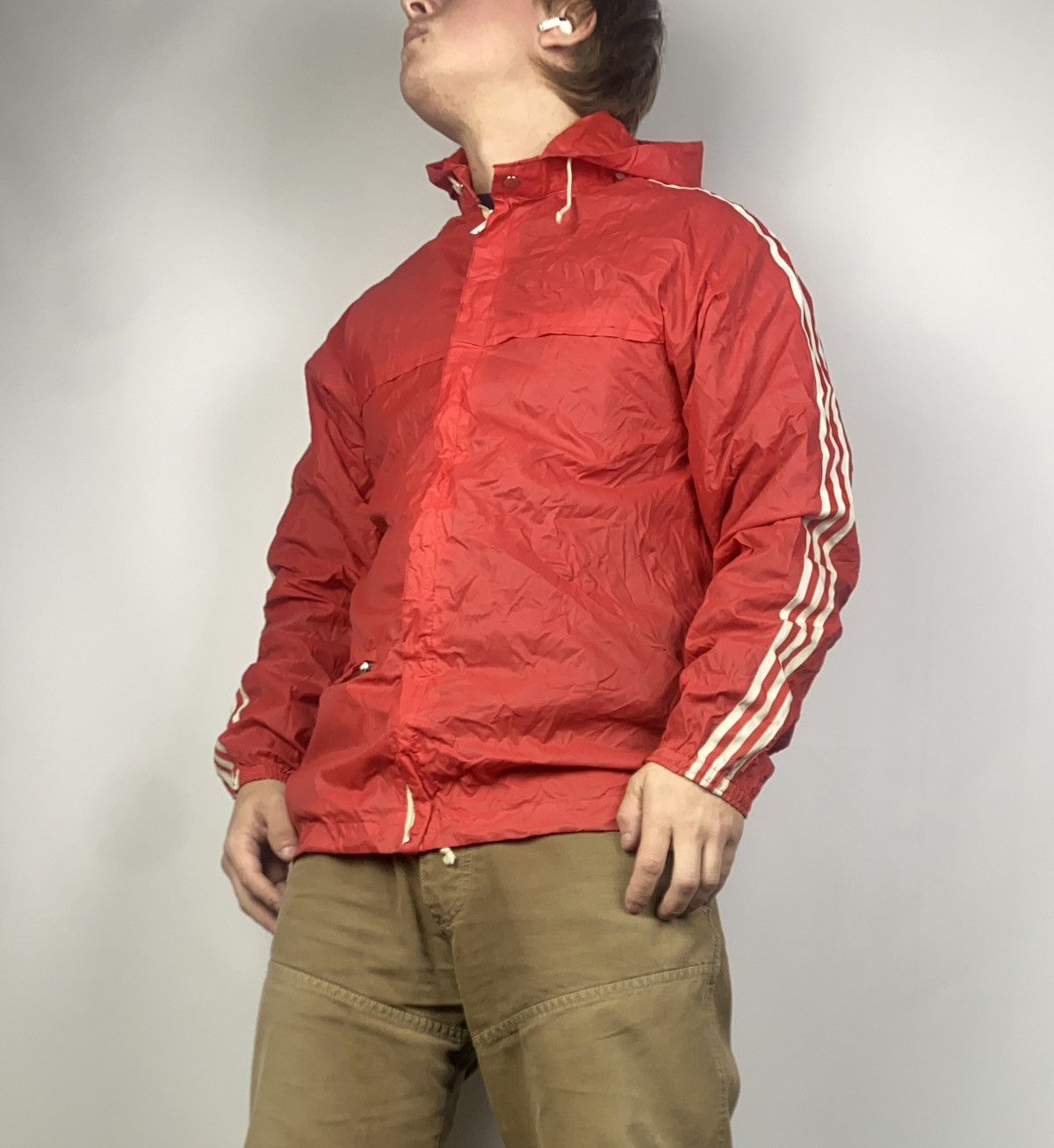 Adidas × Vintage Rare 80s Vintage AdidasTrack Rain Jacket Transformer Bag Size US S / EU 44-46 / 1 - 16 Thumbnail