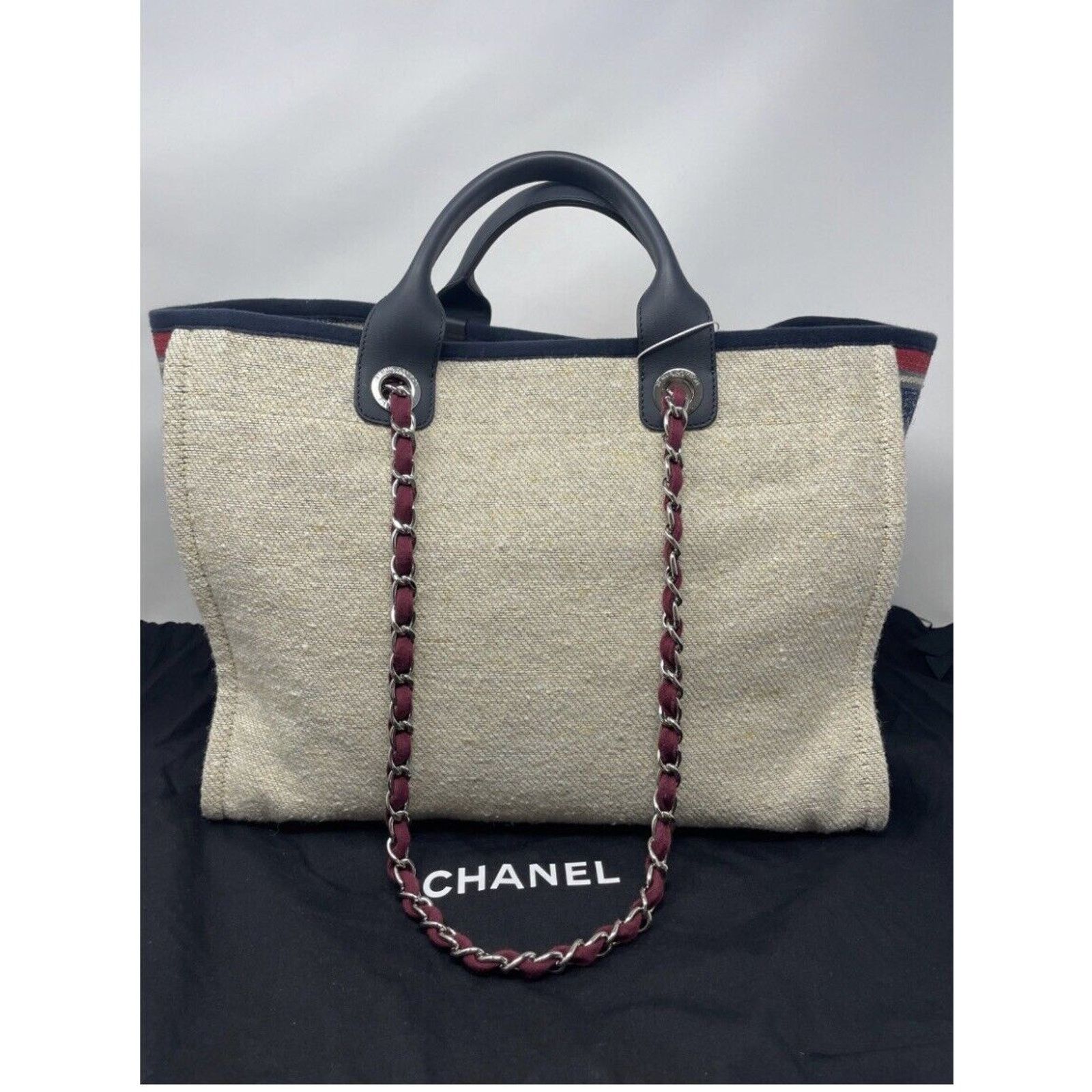 Chanel Authentic Chanel Deauville Tote Large Shopping Bag Size ONE SIZE - 4 Thumbnail