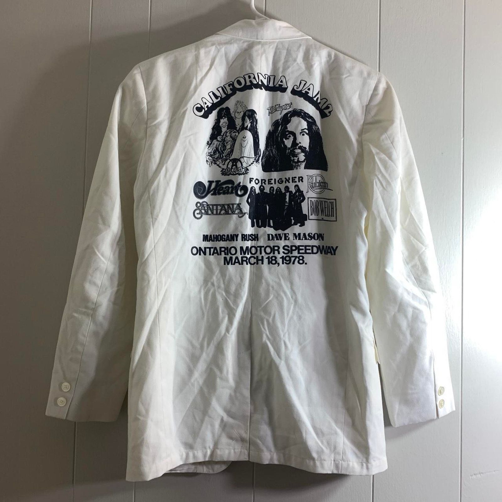 Vintage 1978 AEROSMITH SANTANA California Jam 2 blazer jacket 35S Size 34S - 7 Thumbnail