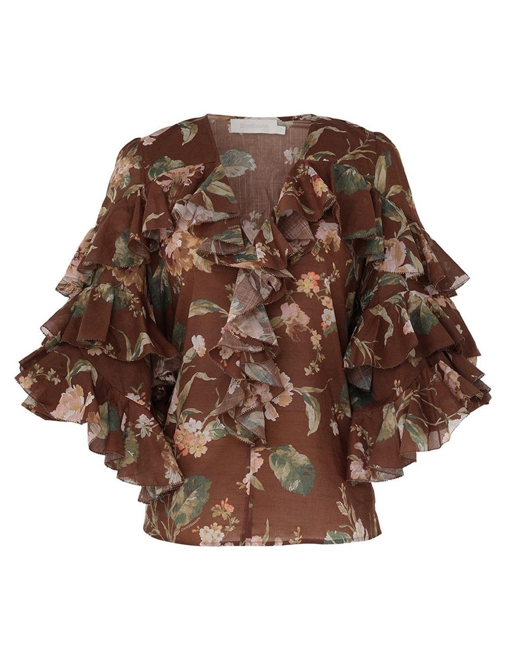 Zimmermann oc11z1025 Acacia Ruffle Blouse in Multicolor Size S / US 4 / IT 40 - 1 Thumbnail