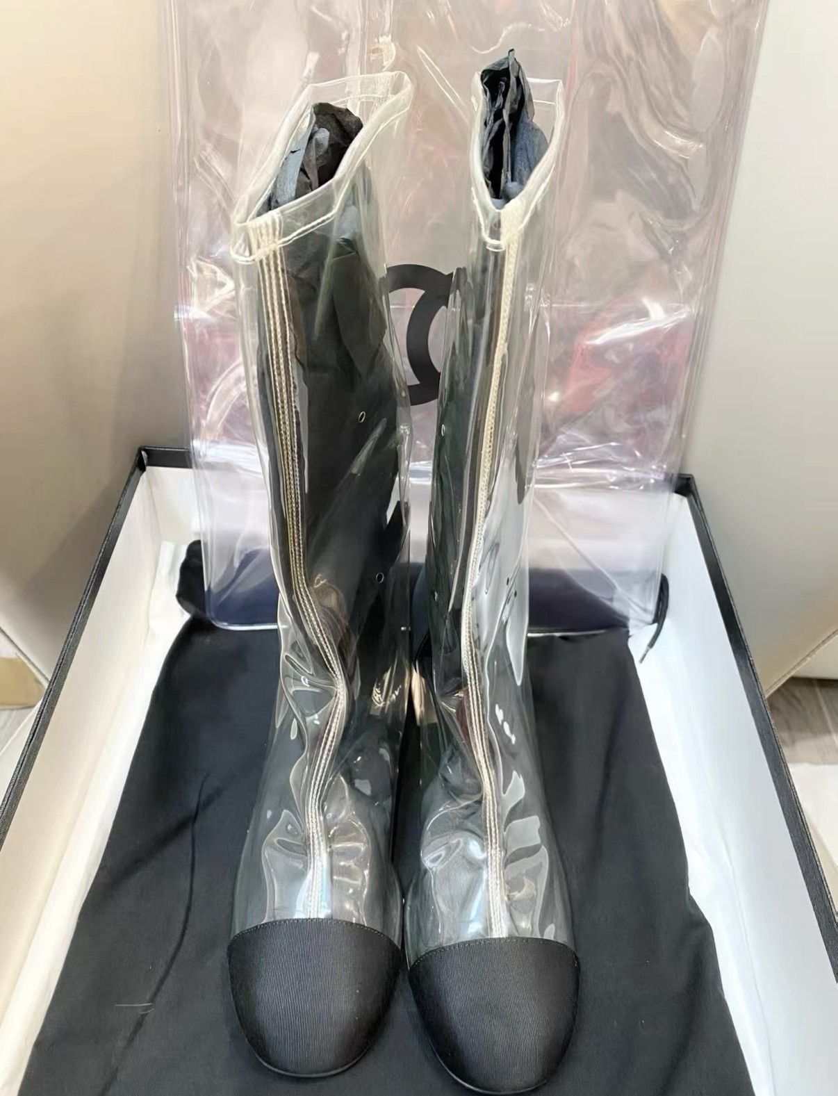 Chanel Chanel Mid-Calf Rain Boots J33 Size US 9 / IT 39 - 1 Thumbnail
