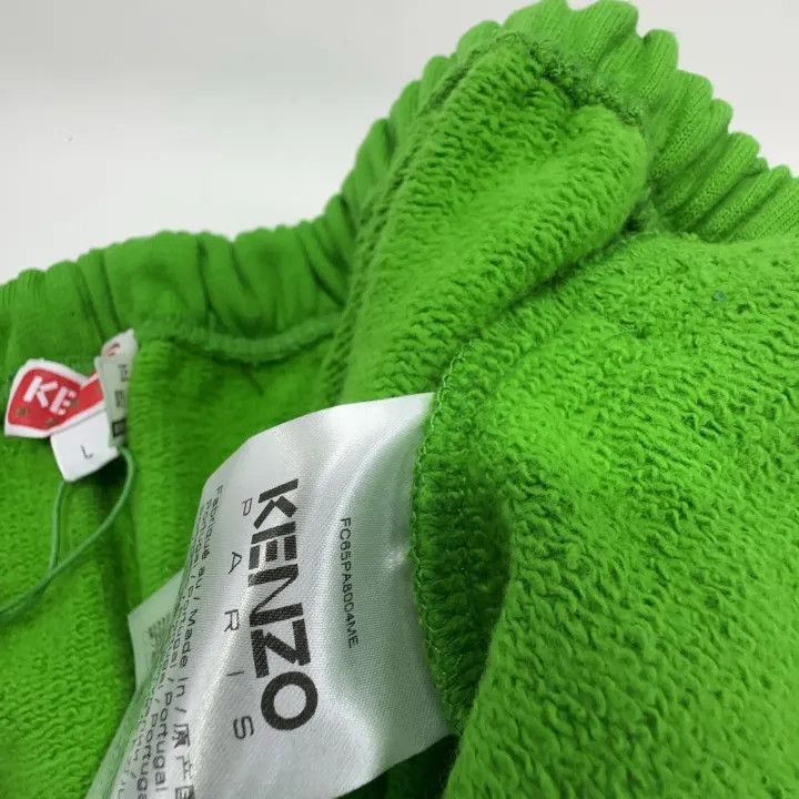Kenzo KENZO Men's Green Logo Embroidered Shorts -2507 Size US 36 / EU 52 - 5 Thumbnail