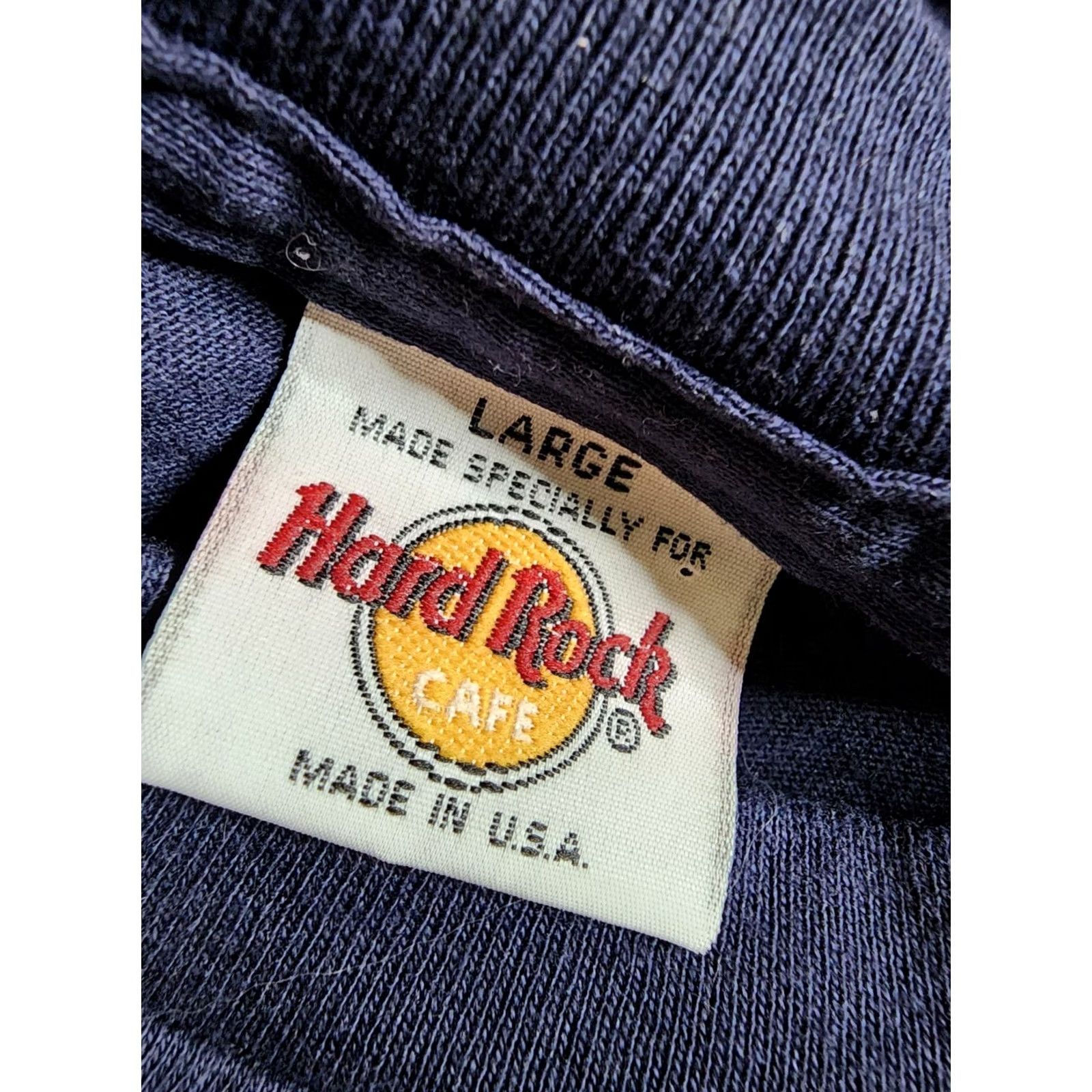 Hard Rock Cafe VINTAGE Hard Rock Cafe T-Shirt Mens XL Crew Neck Short Sleeve Blue Cotton 1990s Logo Graphic Print 90s Size US XL / EU 56 / 4 - 6 Thumbnail
